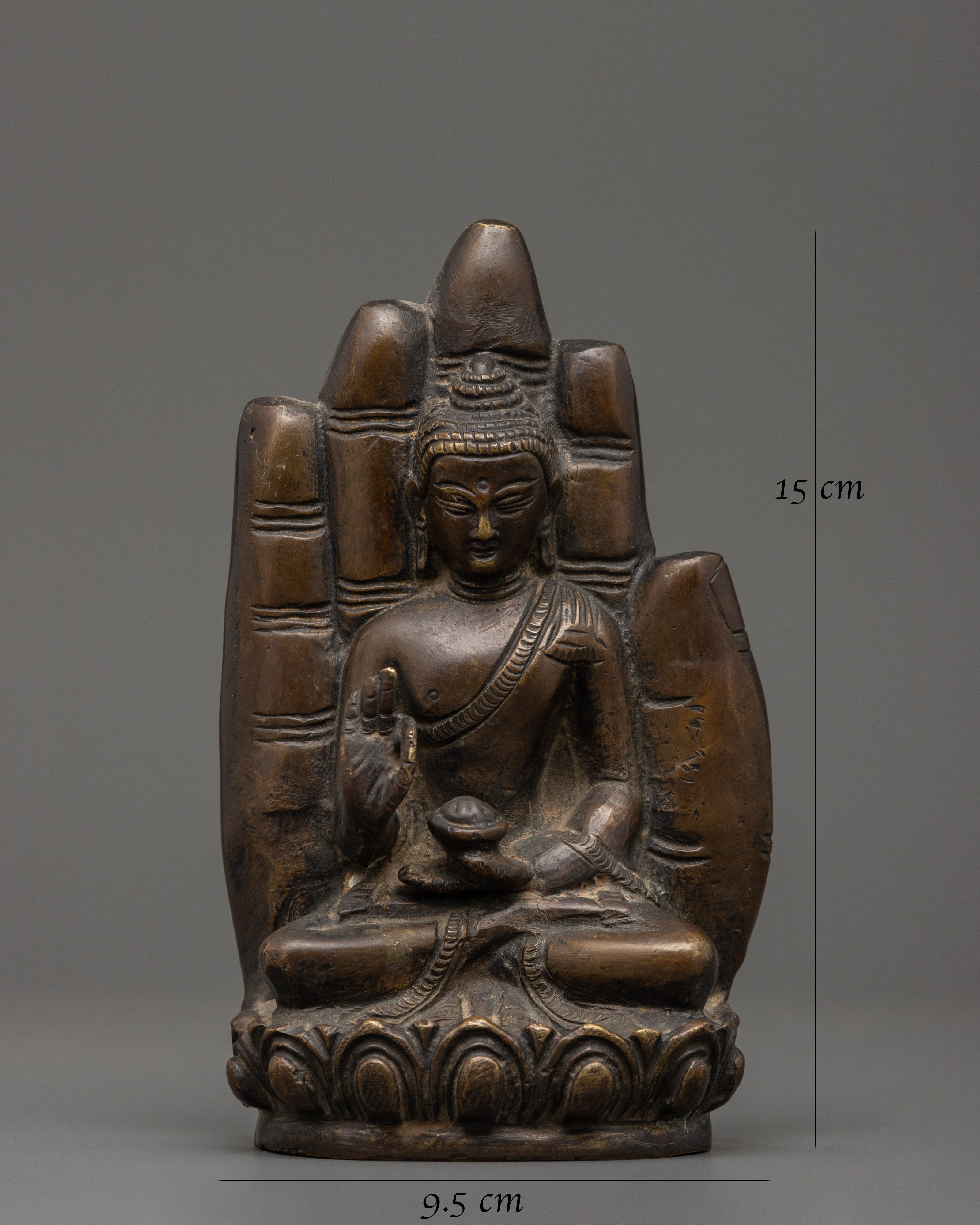 Brass Amogasiddhi Statue | Spiritual Altar Art