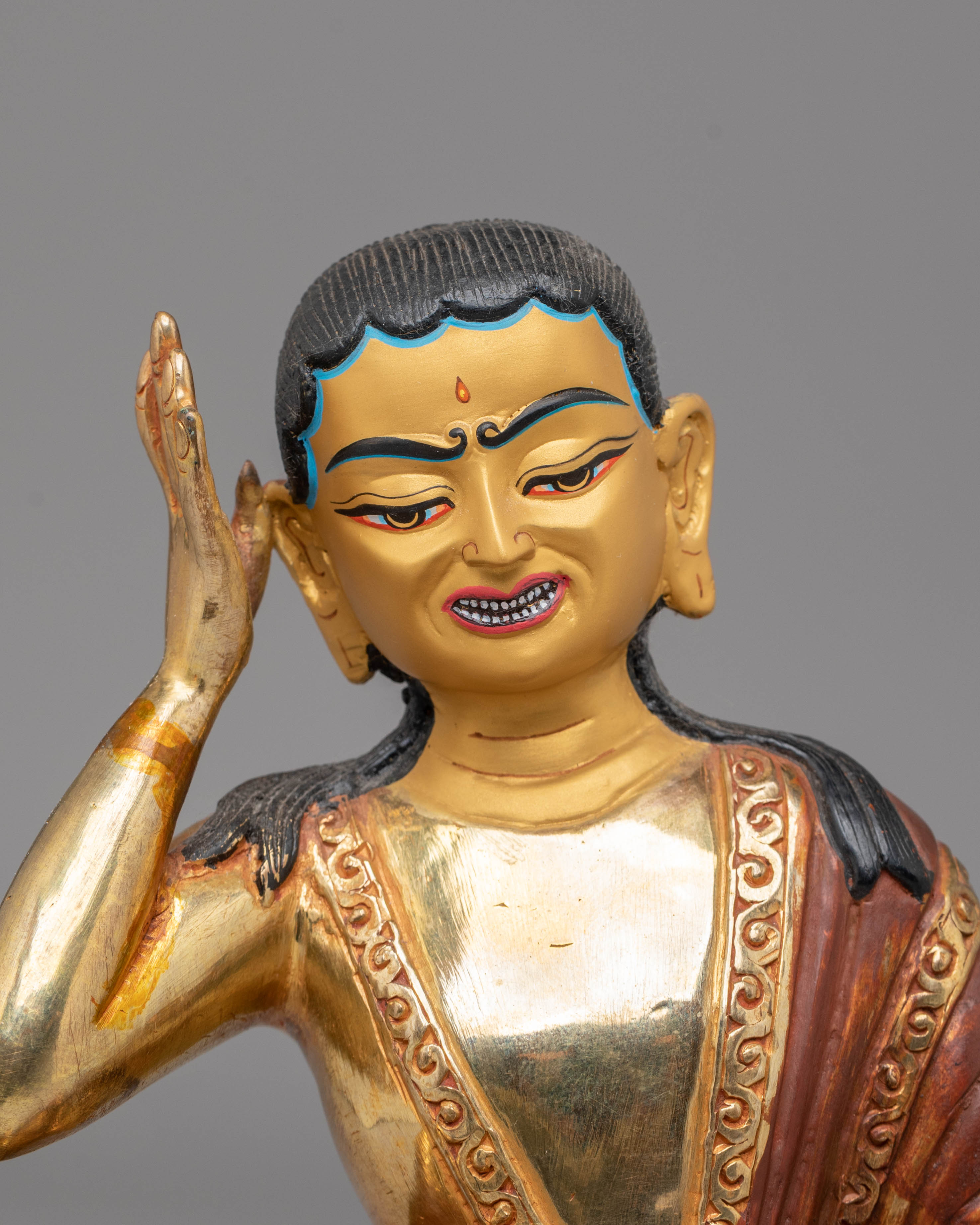 Handcrafted Milerepa Buddhist Statue | Spiritual Tibetan Artwork
