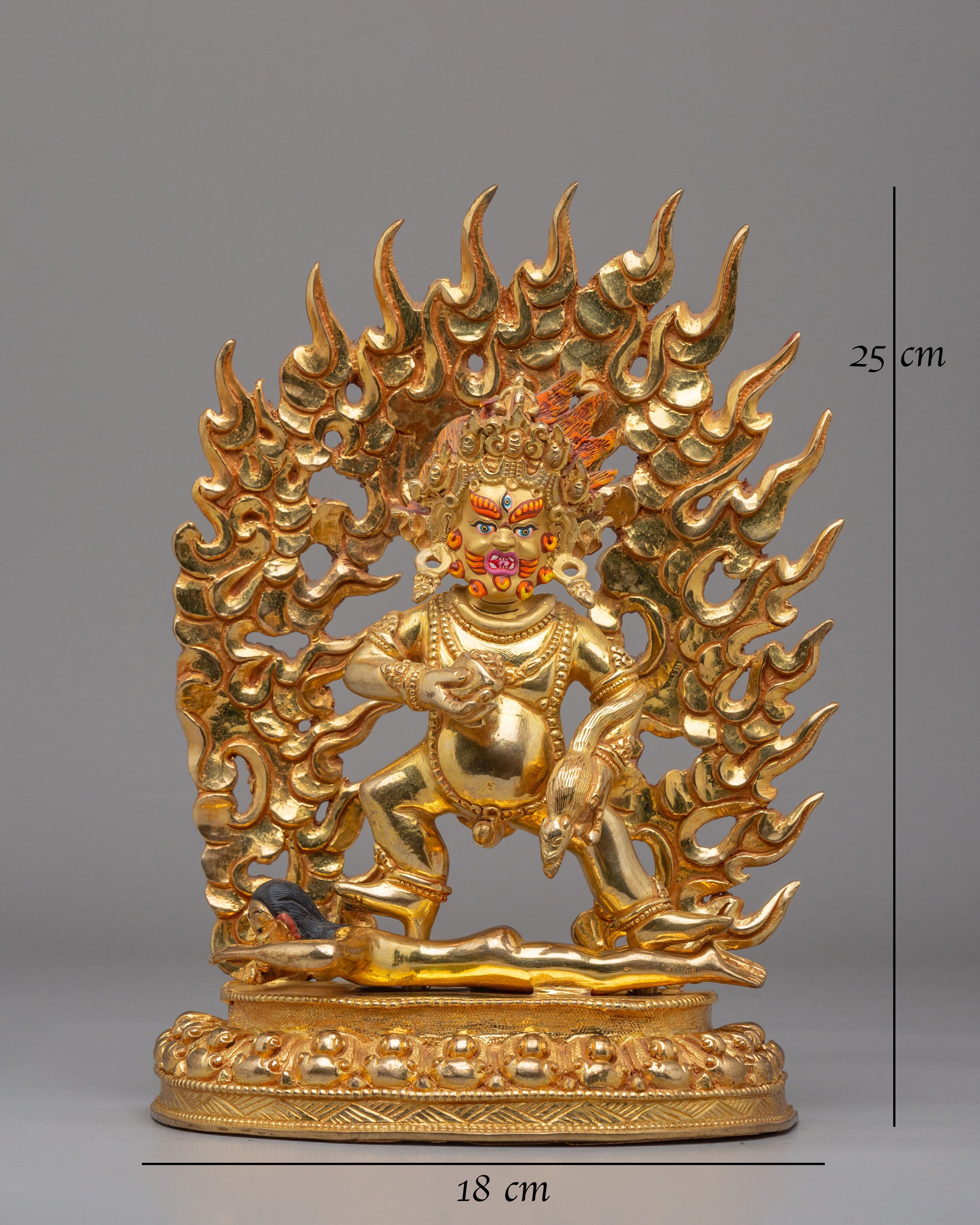 Wealth Protector Black Dzambhala Sculpture | Tibetan Buddhist Artwork for Prosperity
