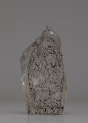 Crystal Hand-Carved Ganesh Statue for Prosperity | Protector Deity Figurine