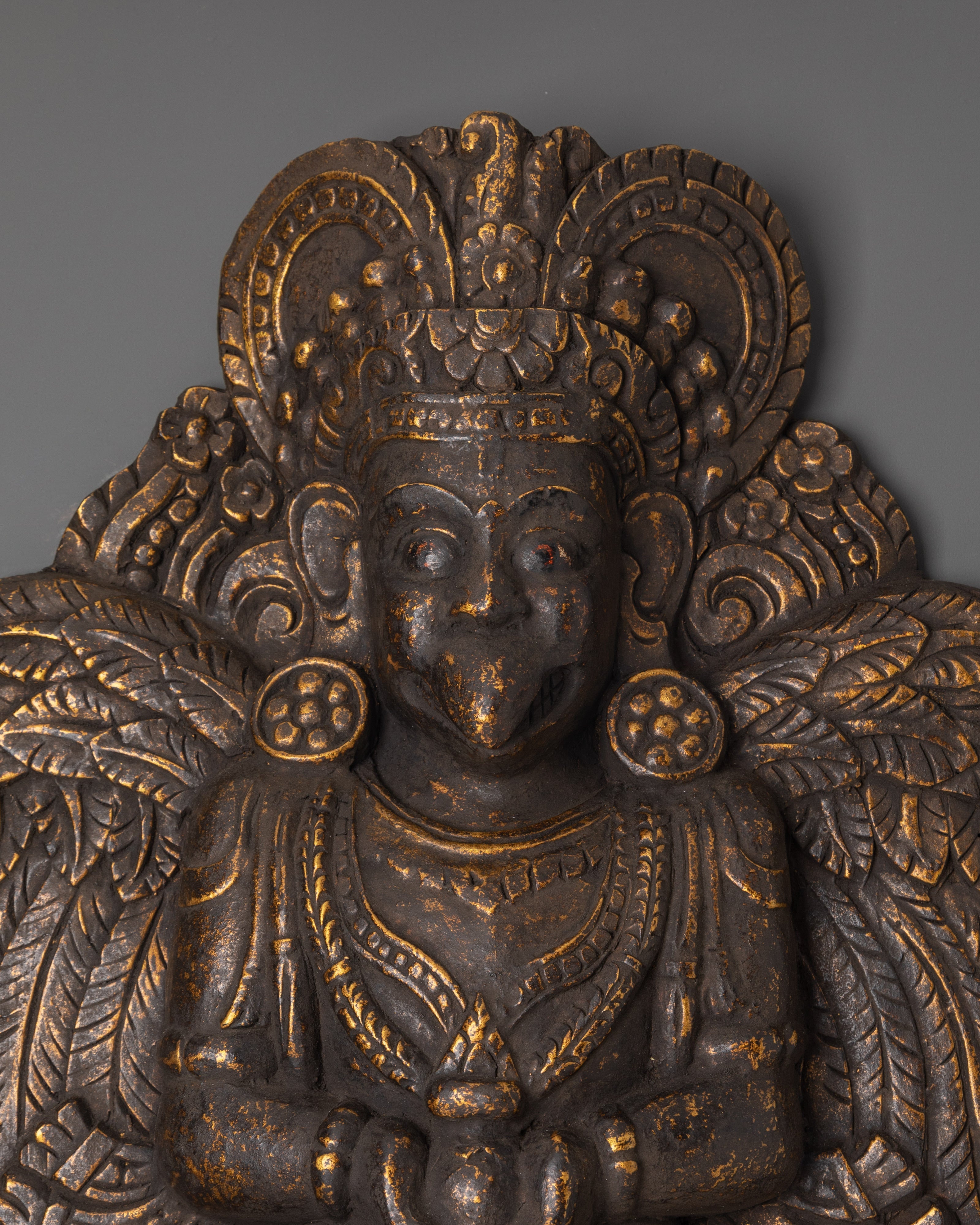 Handcrafted Garuda Guardian Sculpture | Tibetan Protector Deity Statue