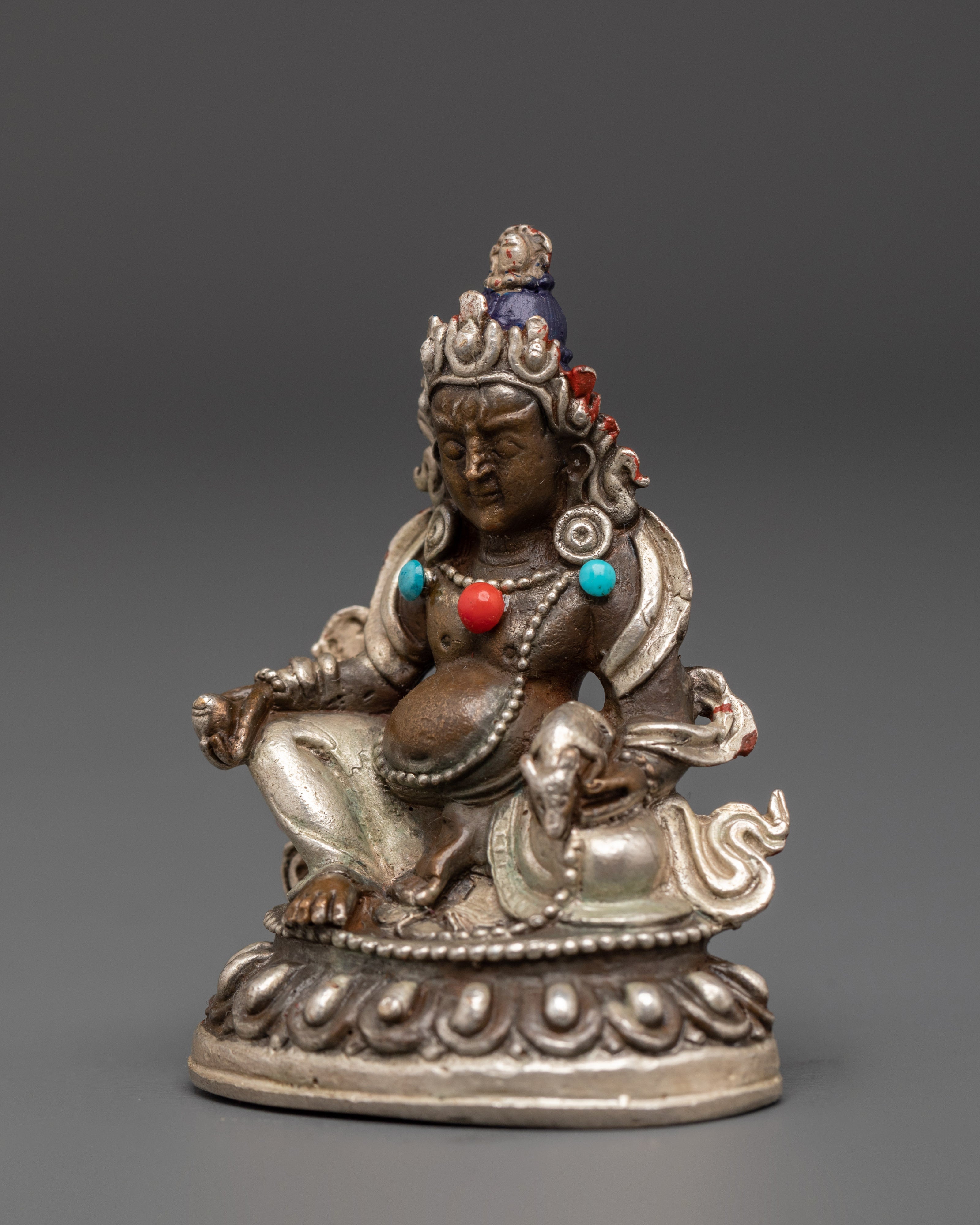 Handmade Dzambhala Wealth Deity Statue | Buddhist Altar Decor