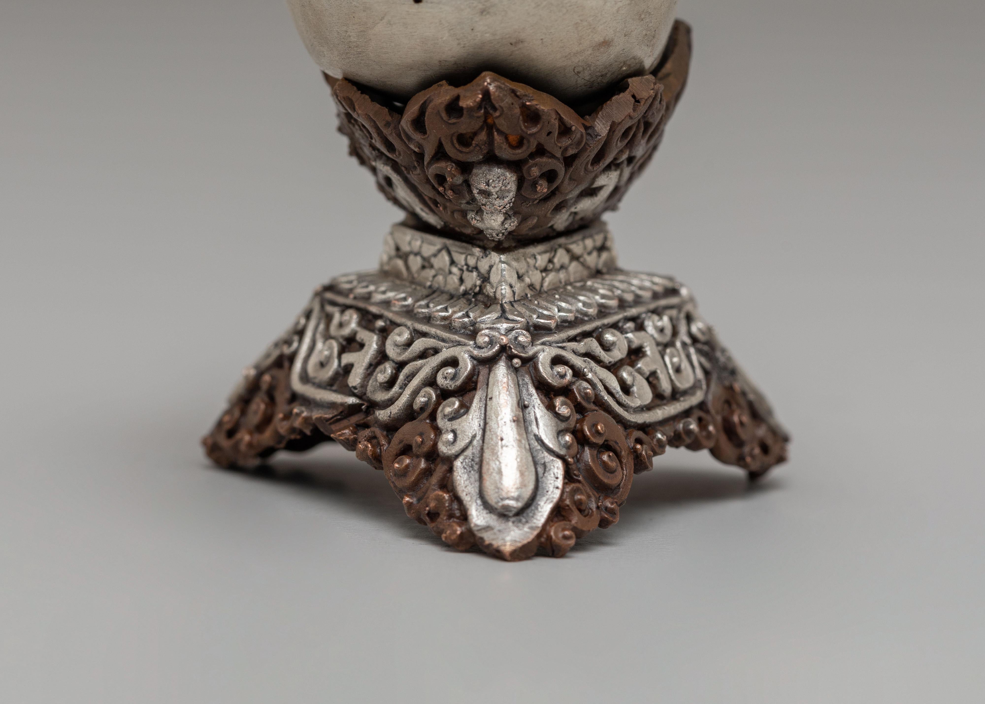 Tibetan Kapala Ritual Set | Sacred Offering Vessel for Tantric Ceremonies
