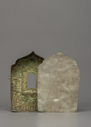 Electro Plated Gold and Silver Ghau Box | A Divine Buddhist Amulet