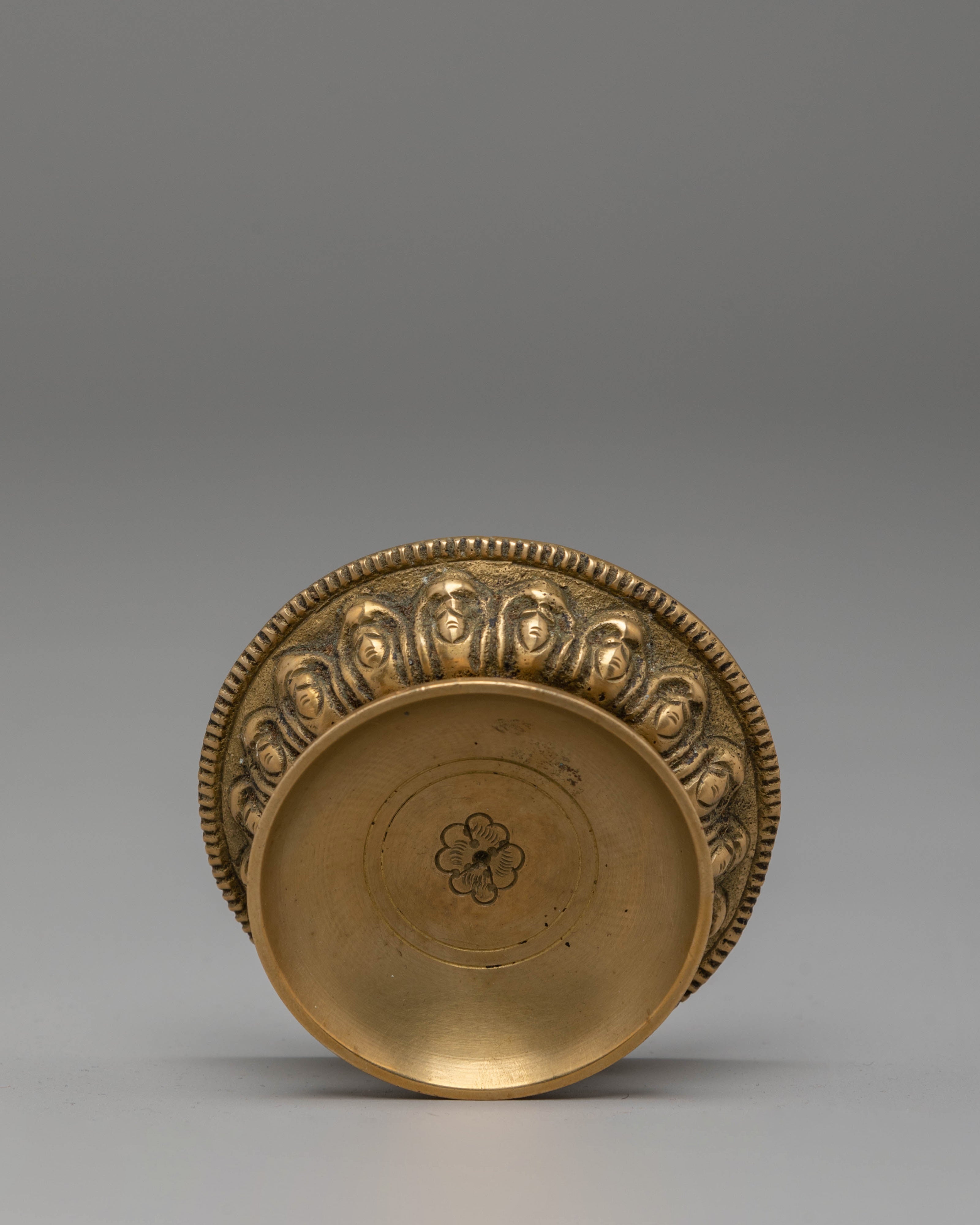 Oil Lamp for Offering | Handmade Brass Lamp for Rituals and Meditation