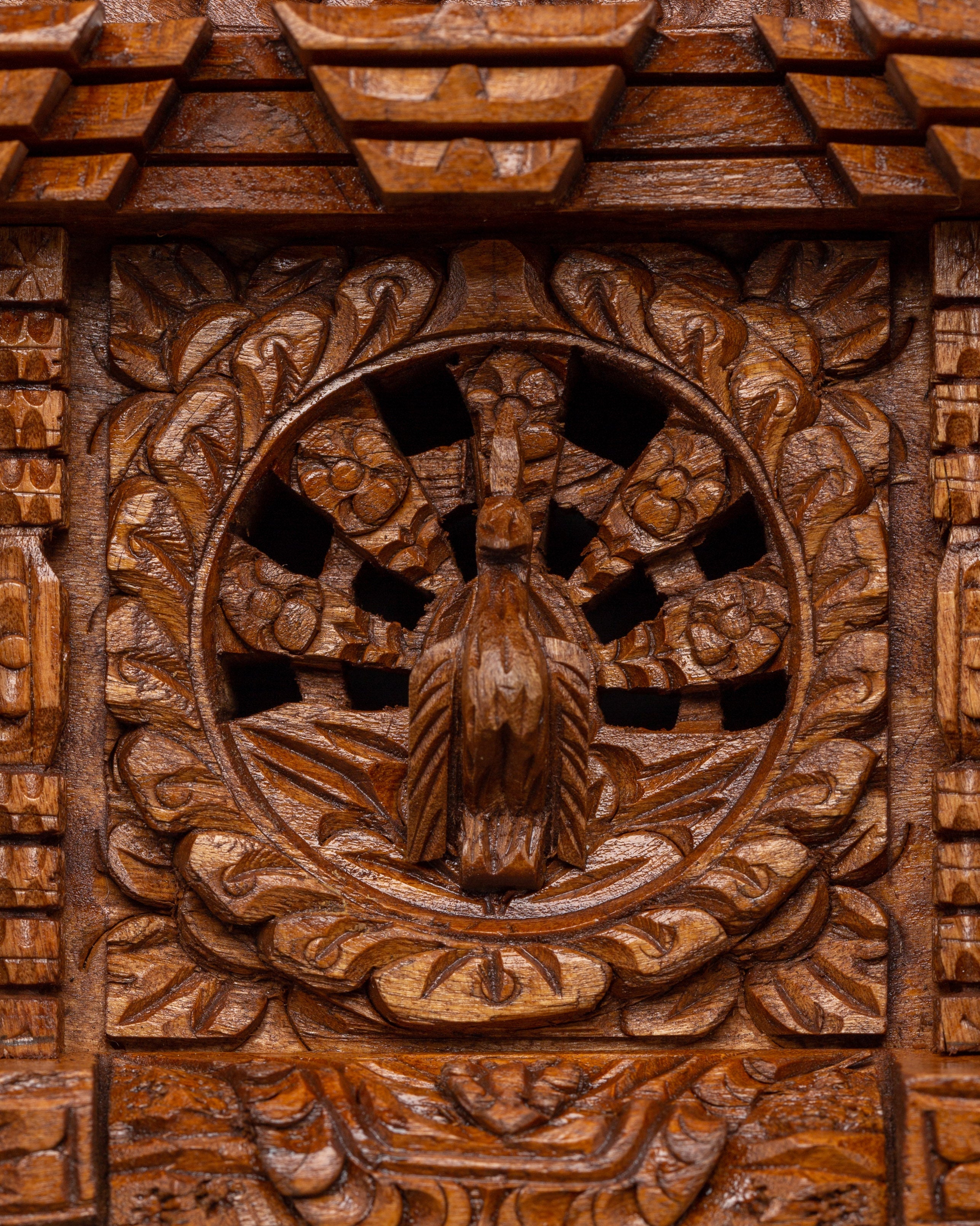 Hand-Carved Peacock Wall Hanging | Unique Wooden Art Piece