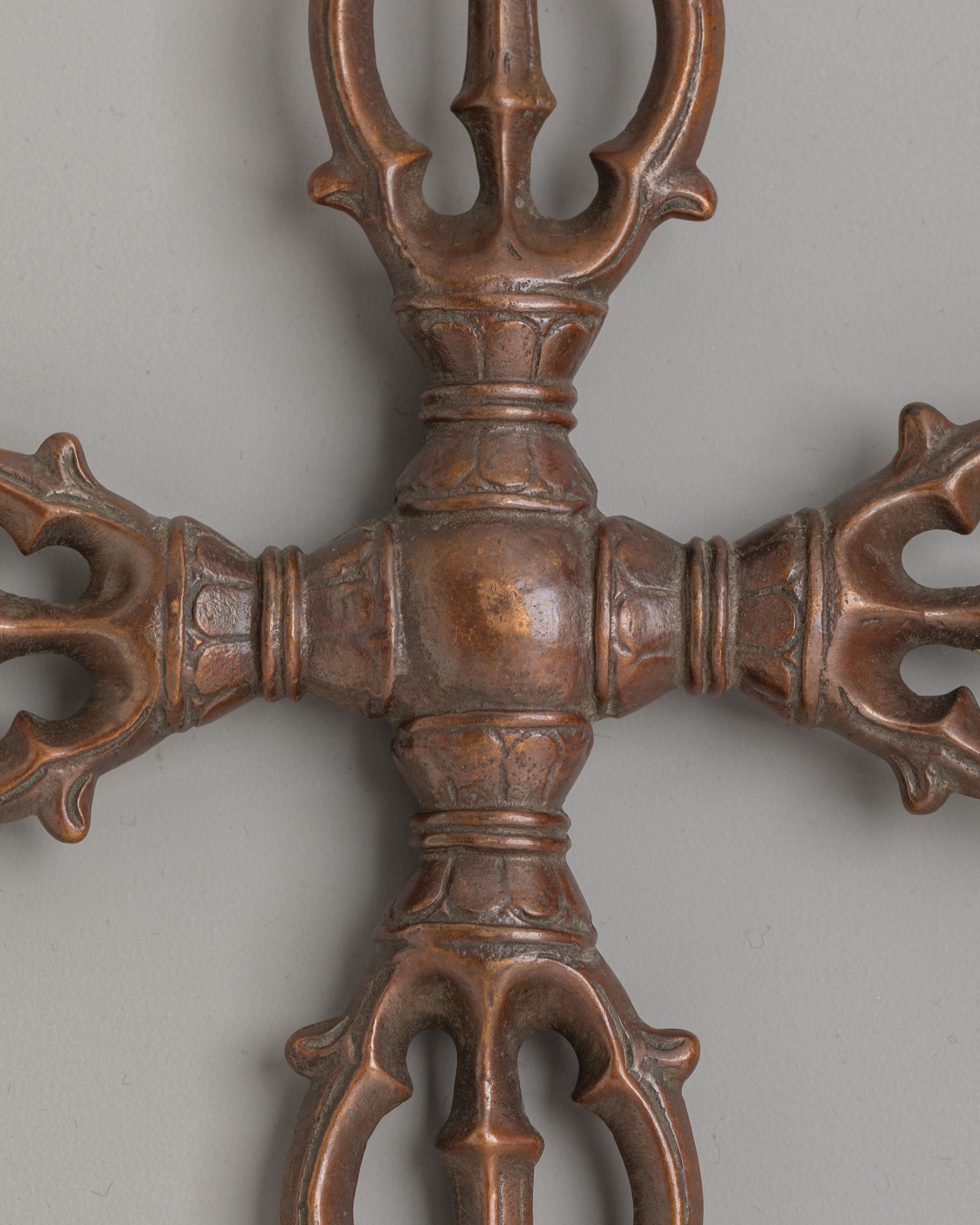 Handcrafted Copper Bishwo Vajra | Sacred Dorje for Meditation & Rituals