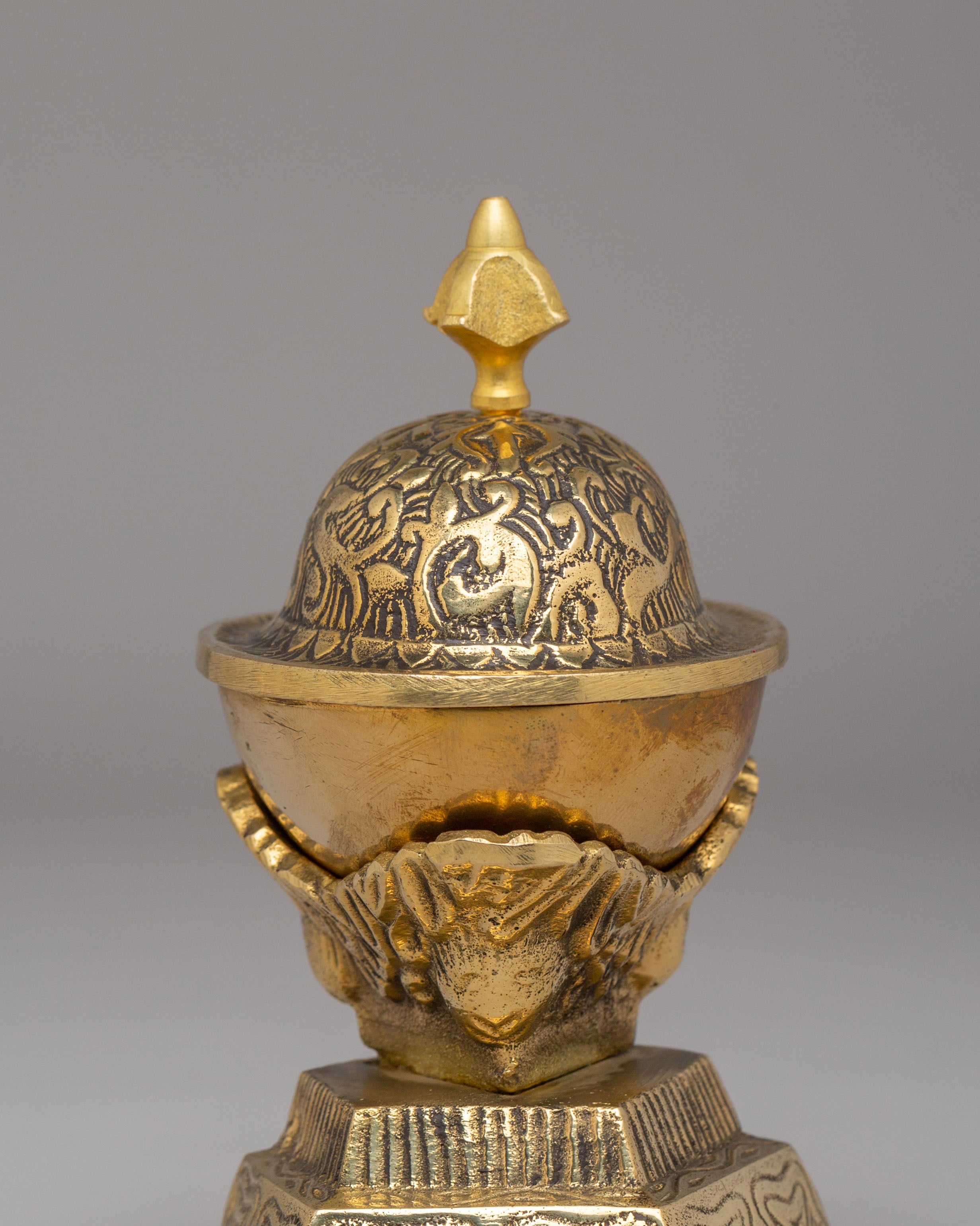 Tibetan Kapala Vessel | Handcrafted Brass Ritual and Altar Object