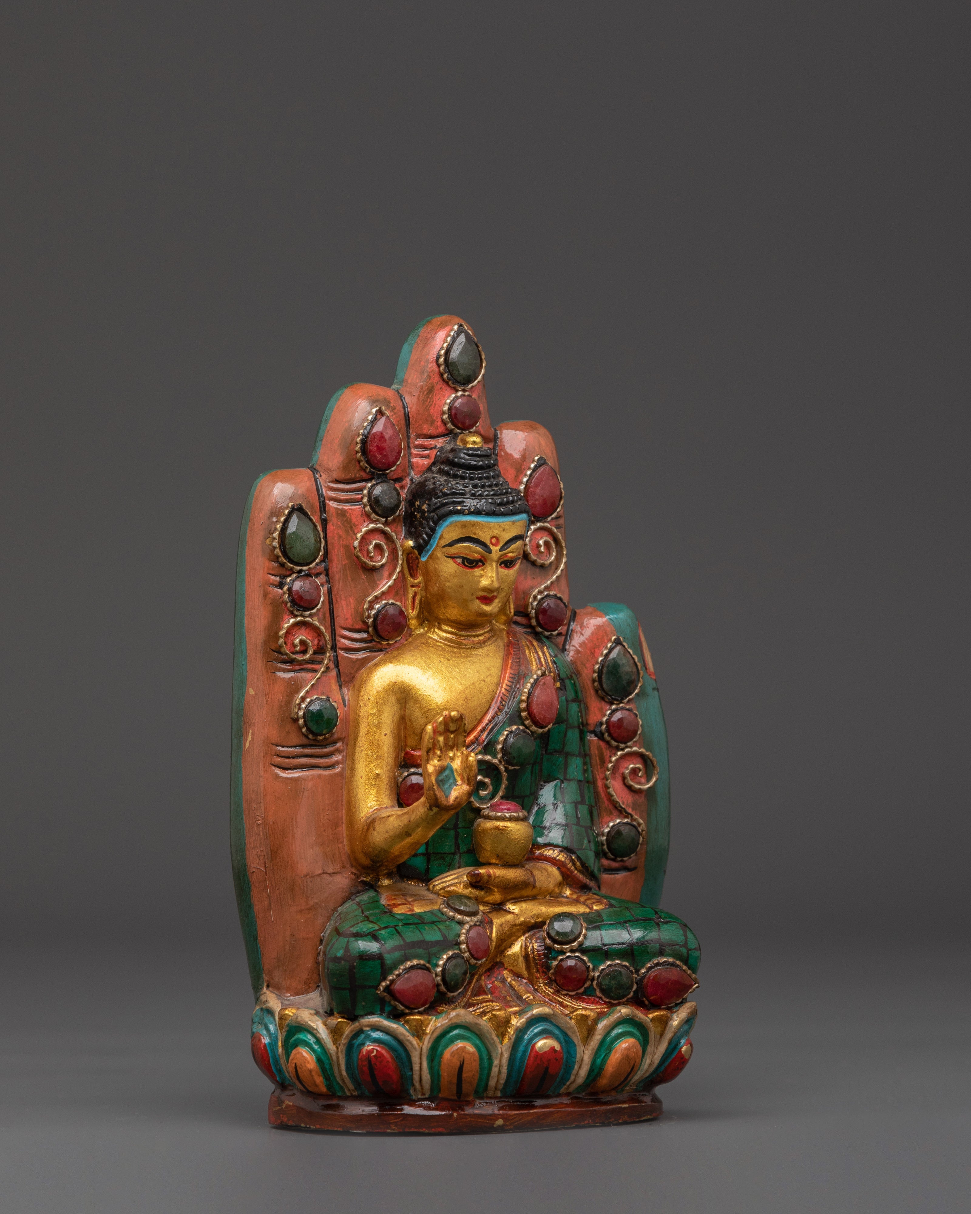 Handcrafted Amoghasiddhi Buddha Figurine | Symbol of Protection & Wisdom