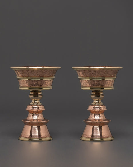 Brass Border Butter Lamp
