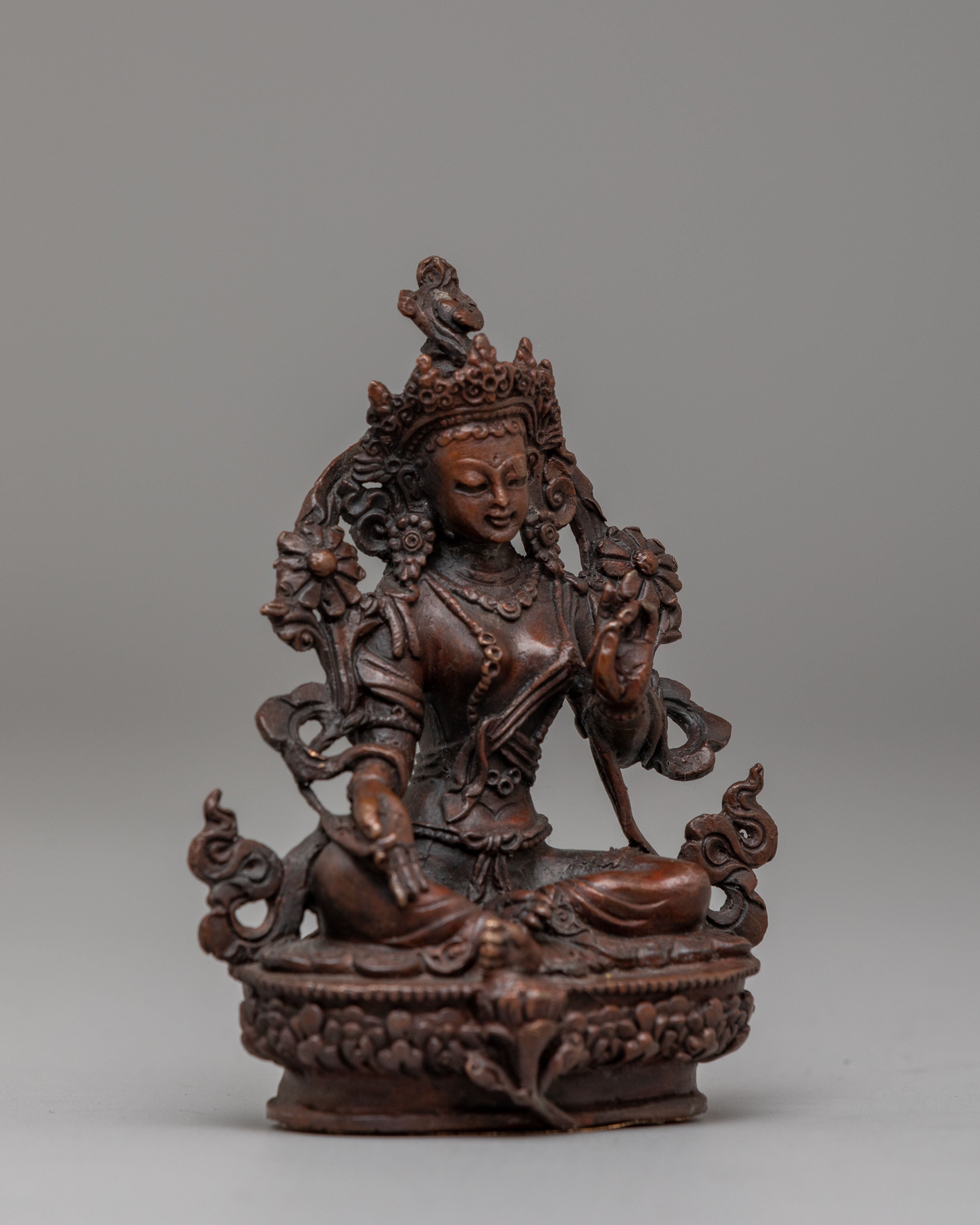 Himalayan Green Tara Machine Made Statue | Buddhist Compassion Goddess