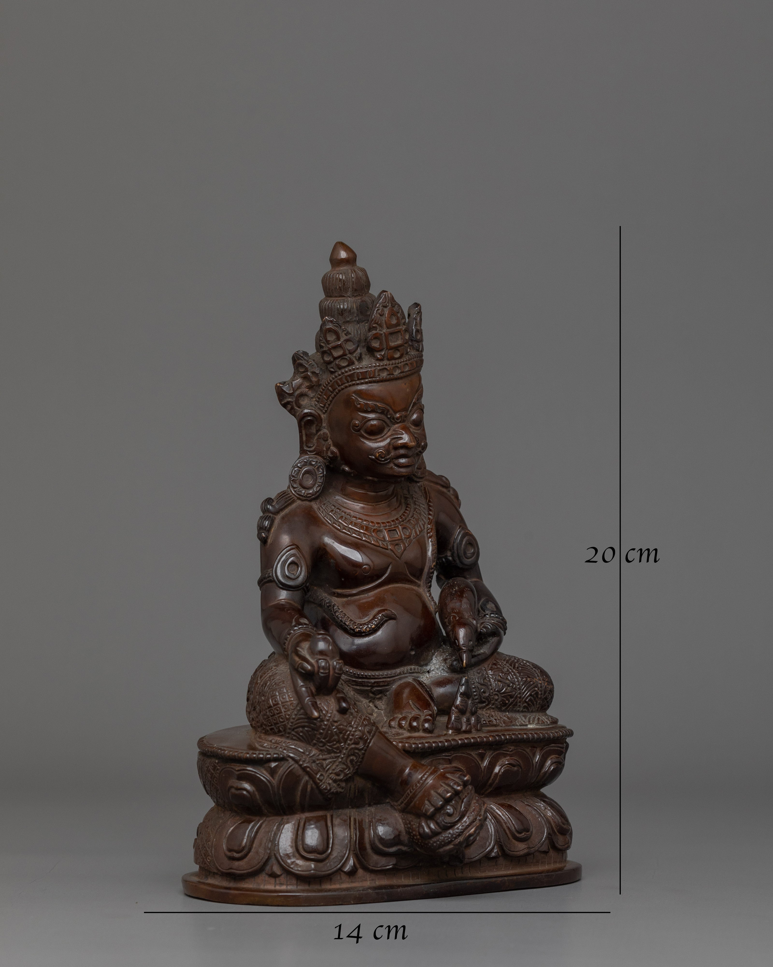 Handmade Small Dzambhala Statue  |  The Buddhist God of Wealth and Prosperity
