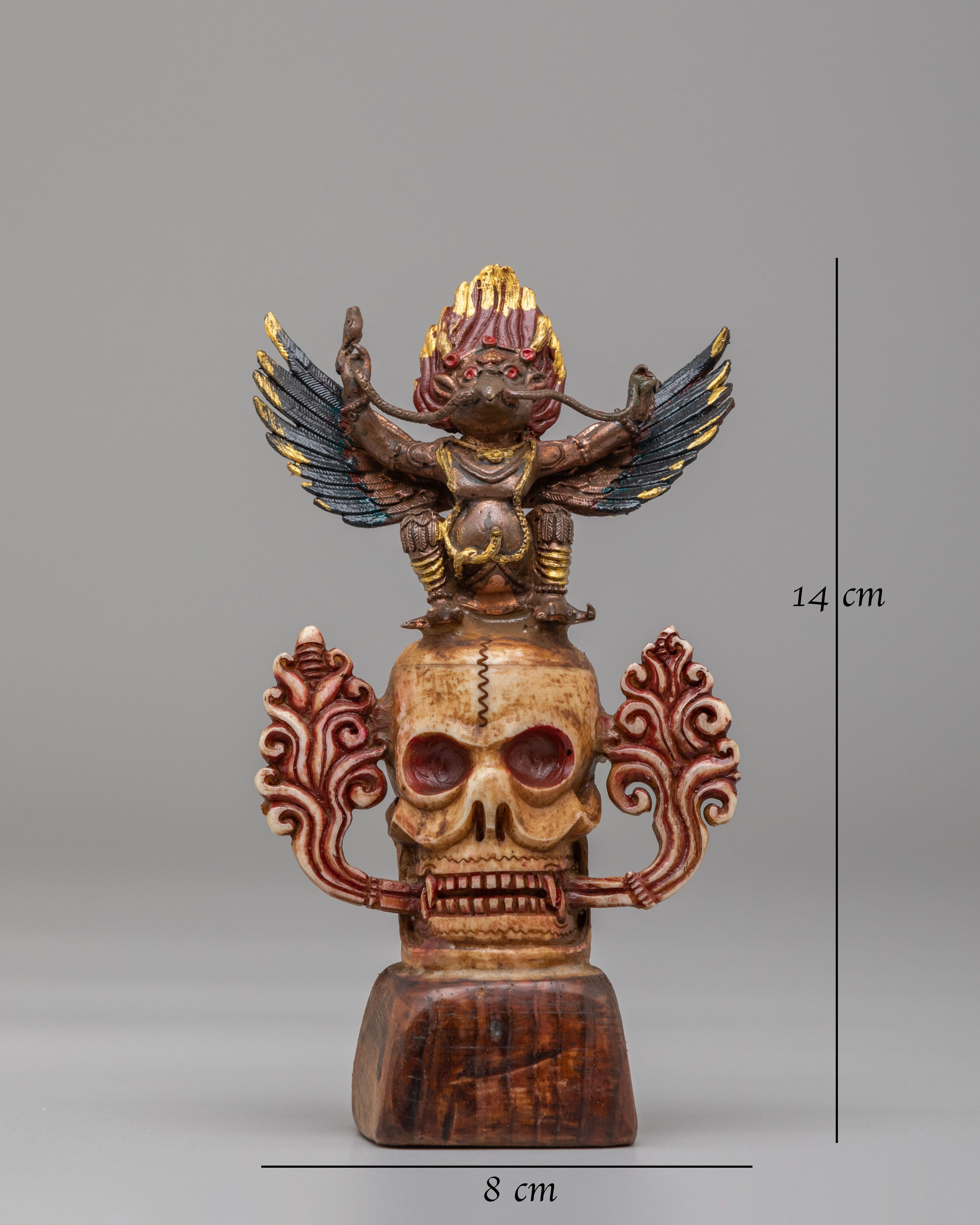 Garuda on Skull Sculpture | Spiritual Home Decoration