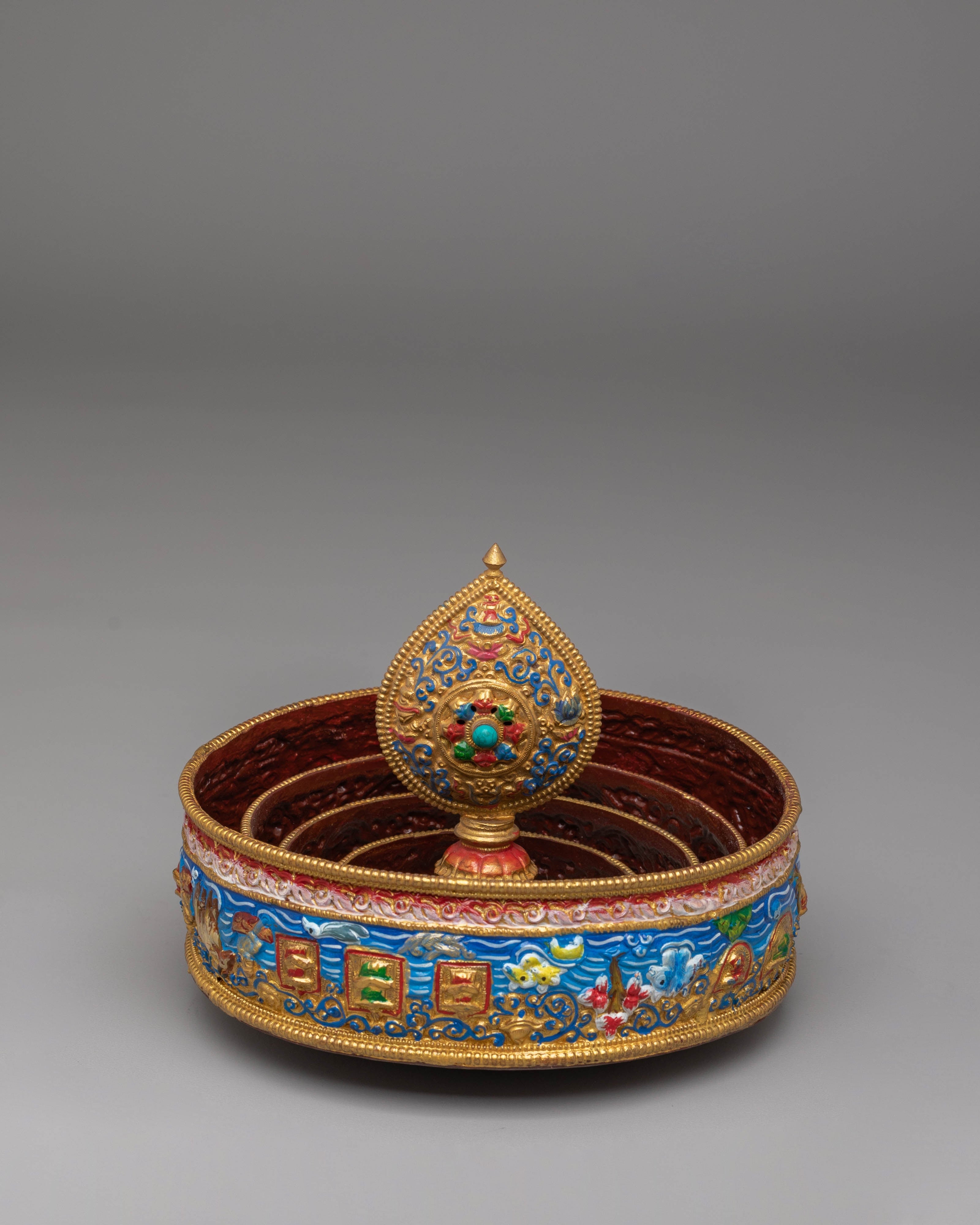 Handmade Tibetan Mandala Offering | Sacred Spiritual Decor for Meditation