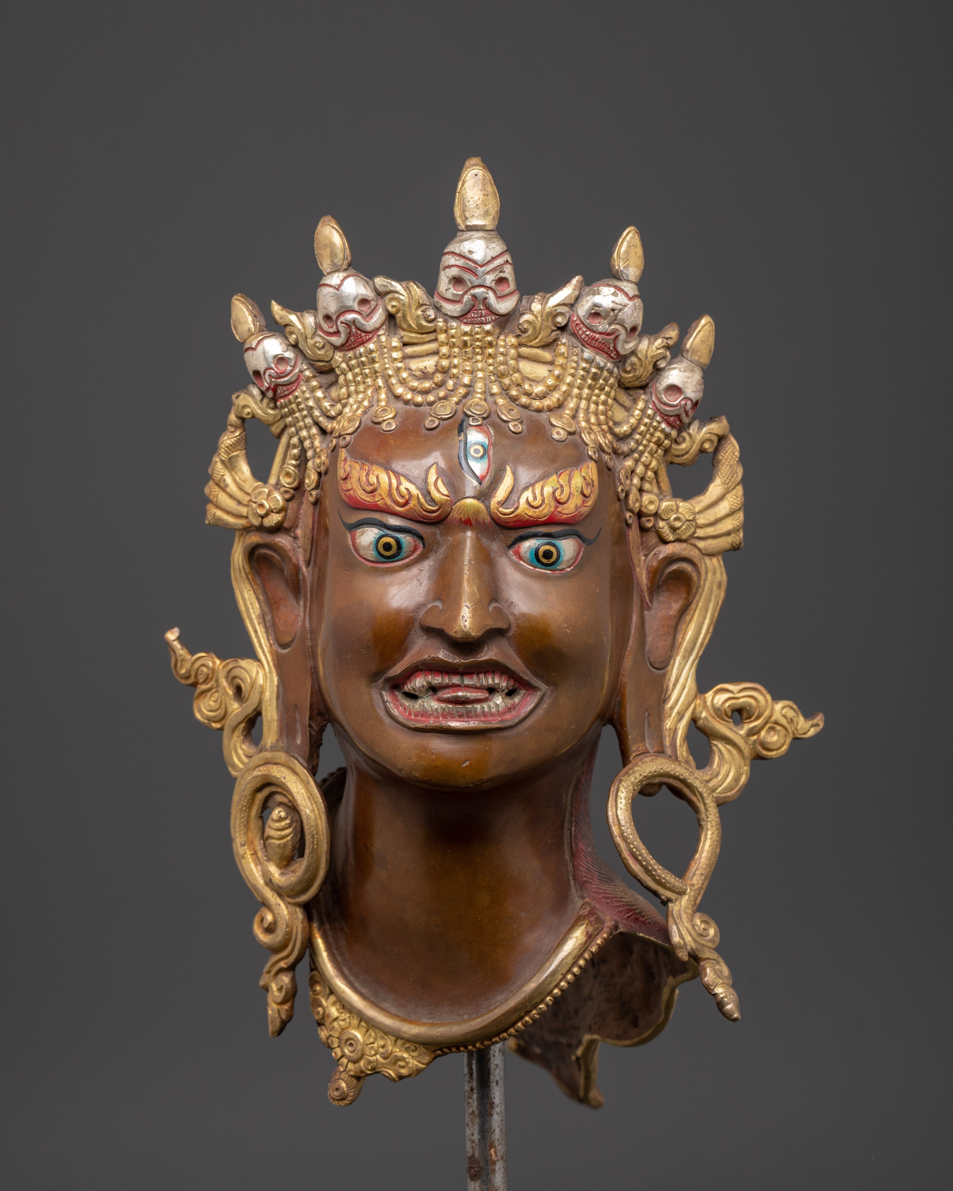 Wrathful Deity Head For Decor | Spiritual Altar and Home Artwork
