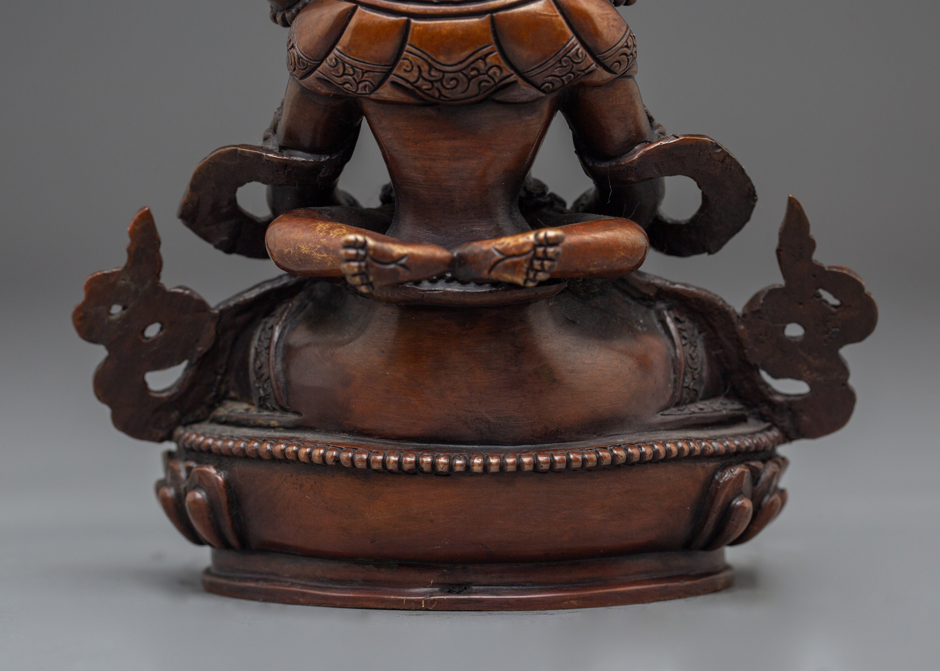 Amitayus With Consort Statue | Buddhist Tantric Deity