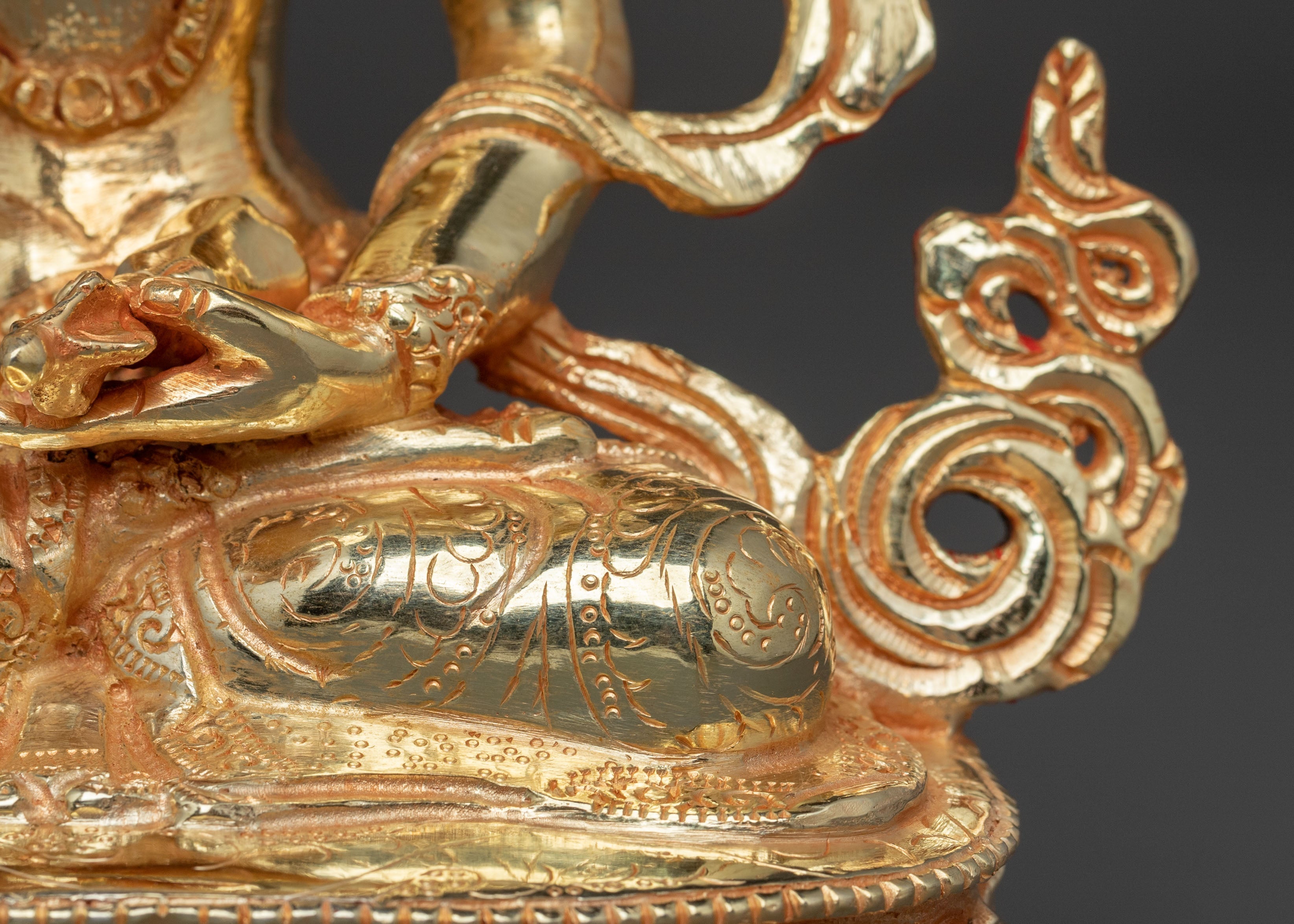 Hand-Carved Vajrasattva Copper Statue |  Buddhist Sacred Art