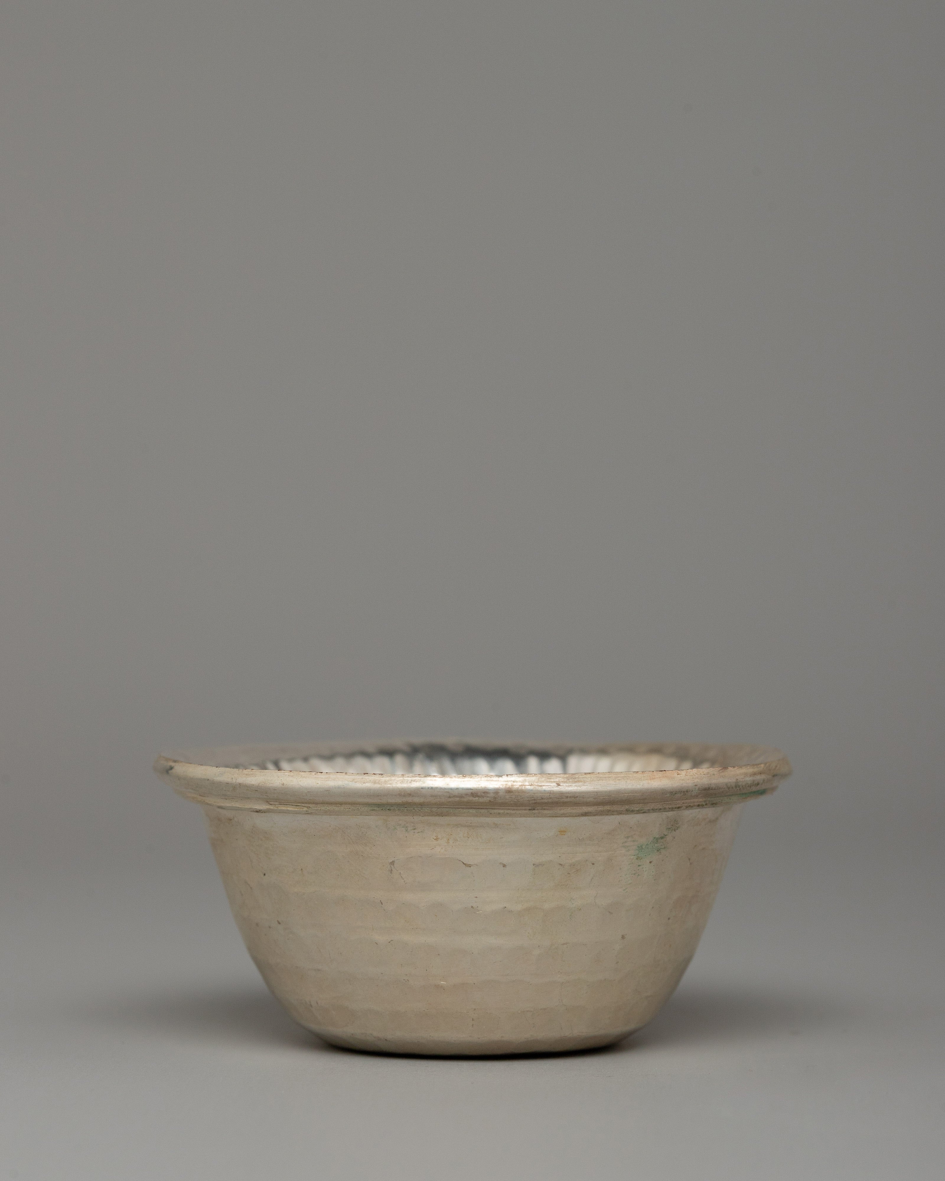 Offering Bowl Set for Altar | Silver Plated Copper Ritual Bowls