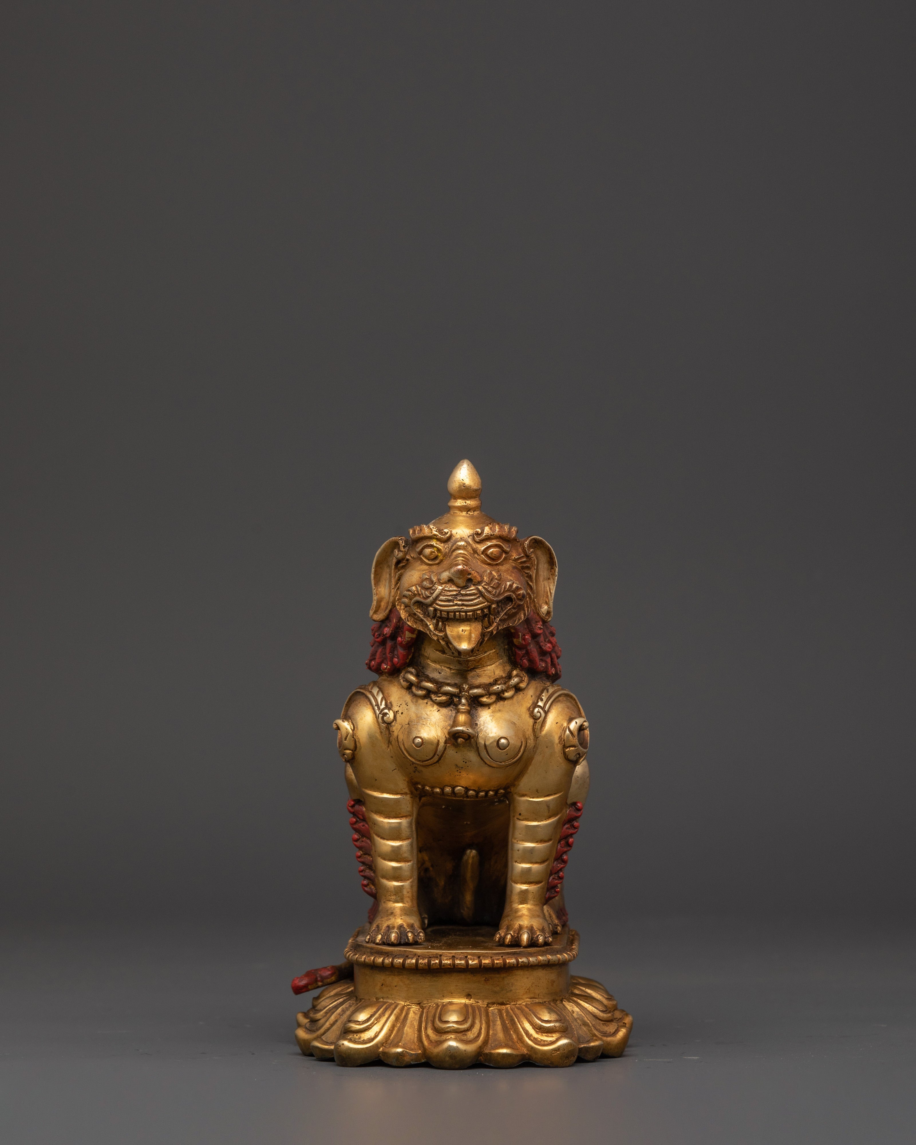 Handcrafted Copper Lion Set | Perfect for Living Room