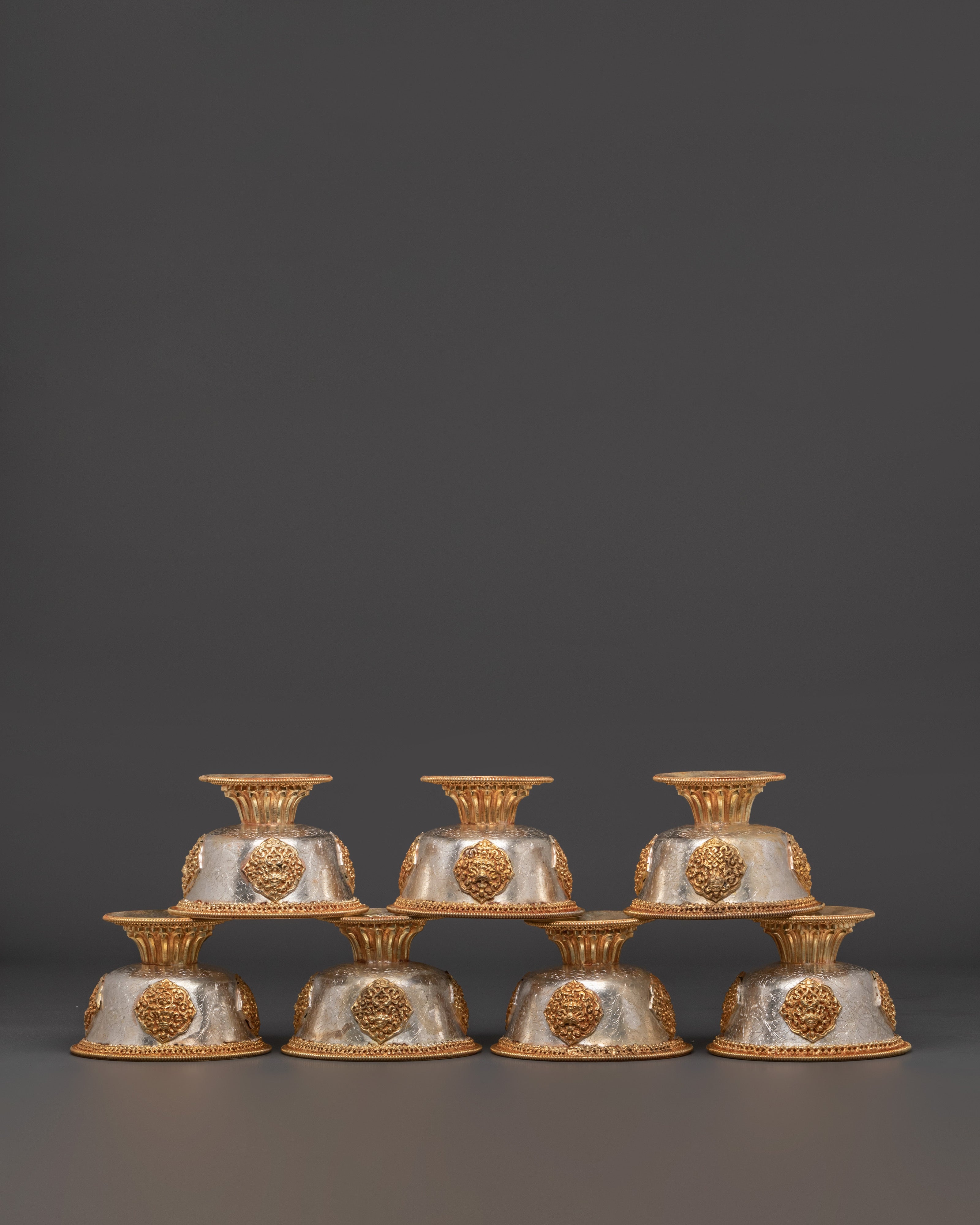 Tibetan Ritual Offering Bowl Set