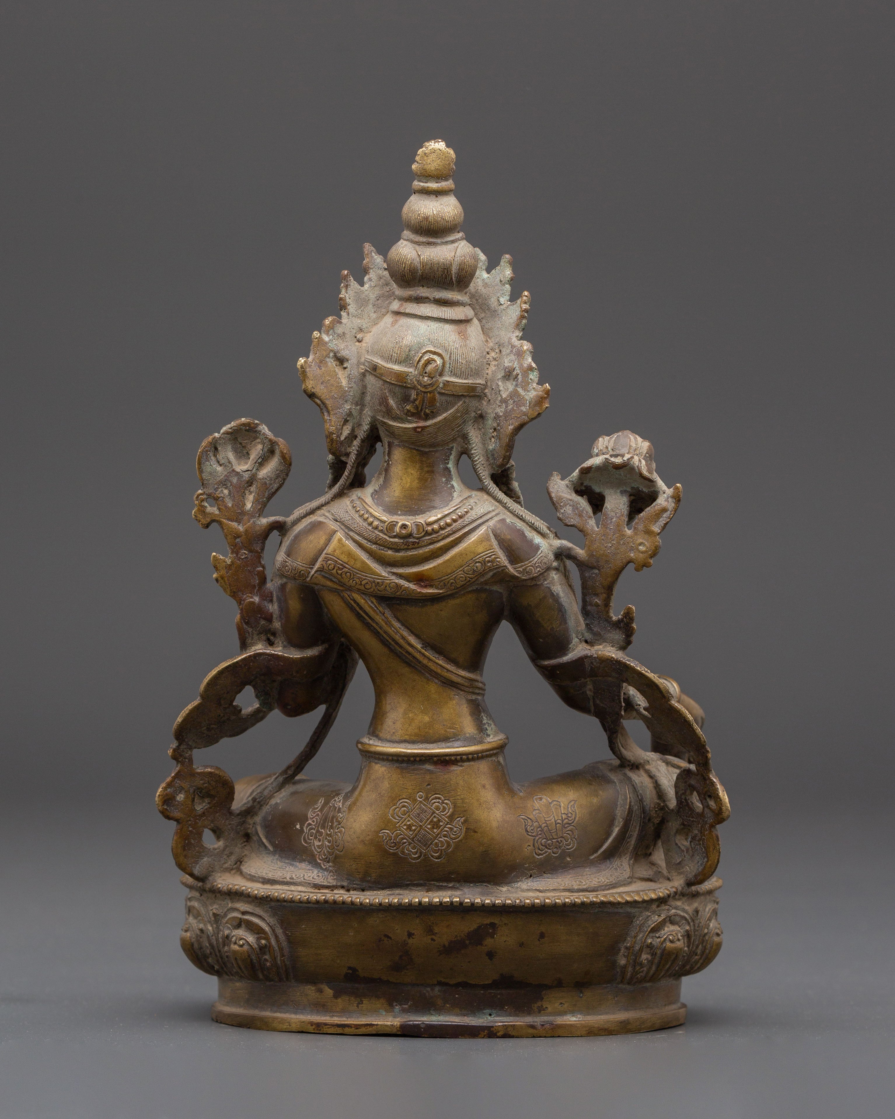 Spiritual Mother of Liberation Green Tara Statue | Tibetan Buddhist Copper Sculpture