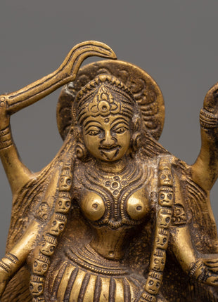 Mahakali Goddess Brass Statue | Protective Divine Energy Figurine