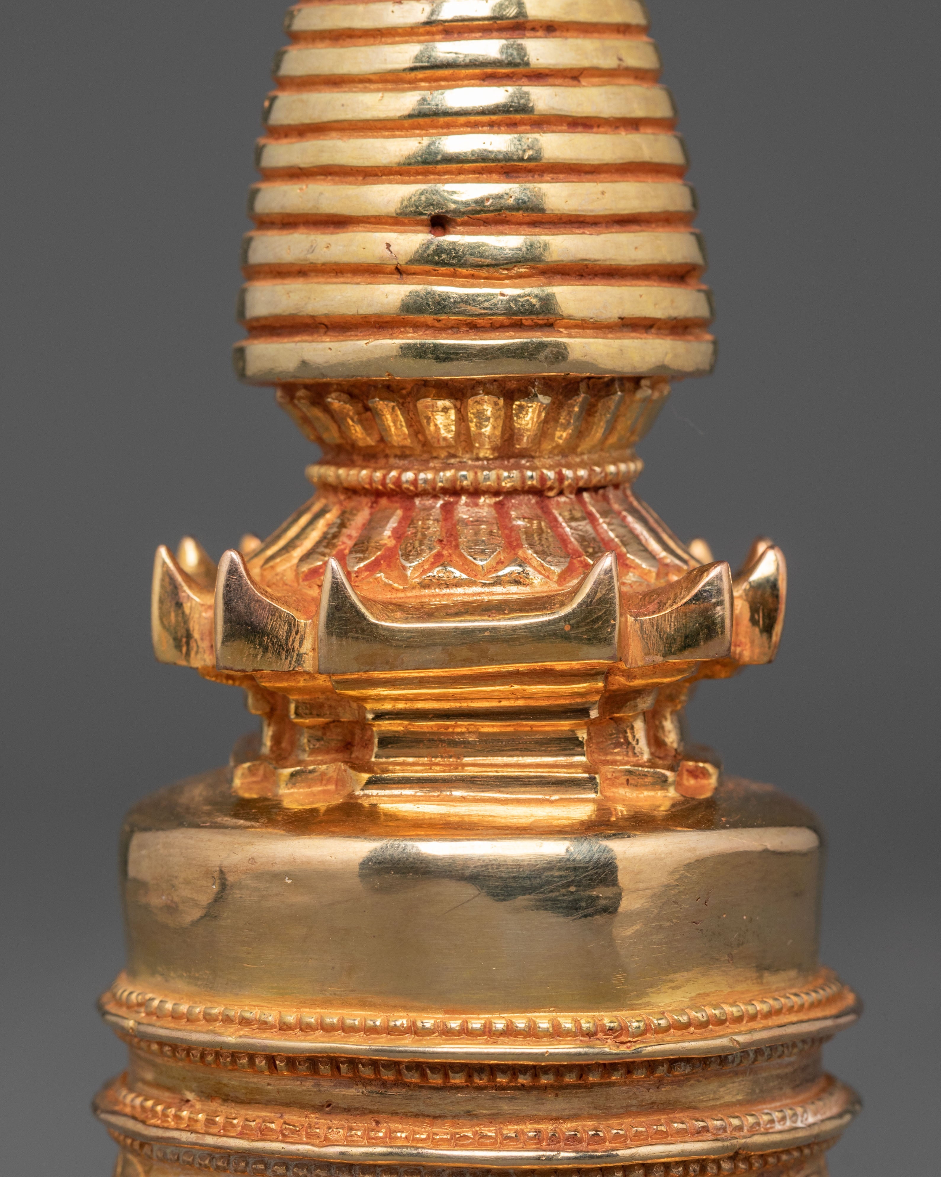 Mini Stupa for Altar | Gold Plated Stupa