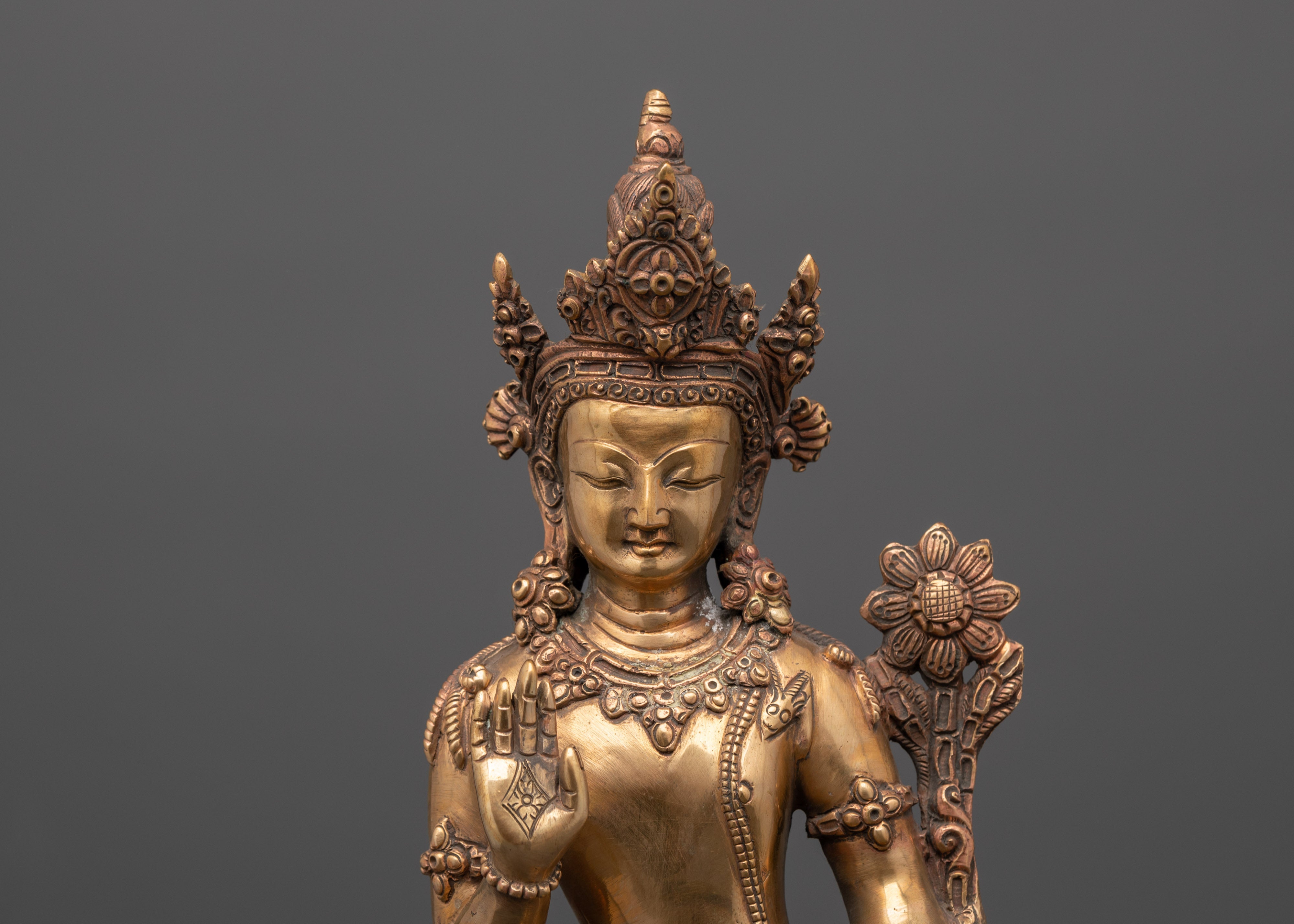 Fearless Compassion Copper Lokeshwor | Tibetan Bodhisattva