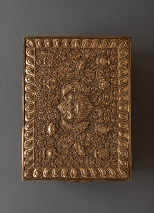 Copper Treasure Box with Gold Plating | Snow Lion Guardians