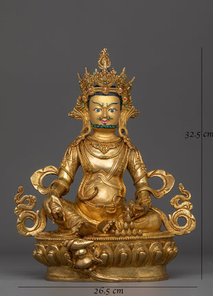 Dzambhala Kuber Buddhist Deity Statue | Wealth Guardian Sculpture