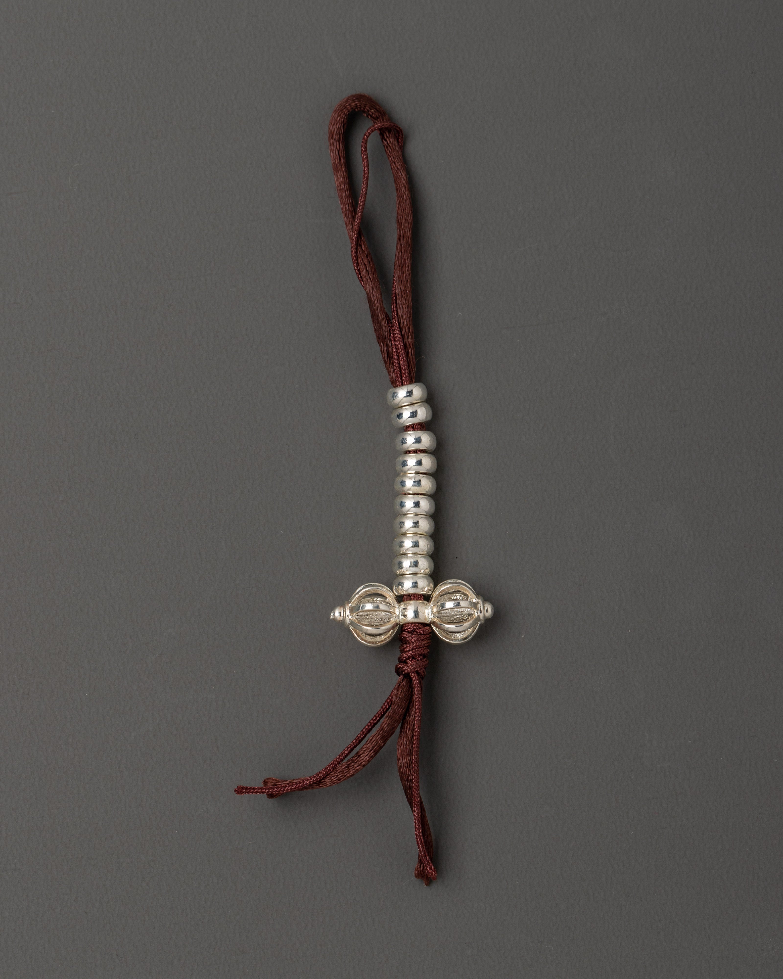 Traditional Tibetan  White Metal Chupsel | Ritual Utensil for Buddhist Ceremonies