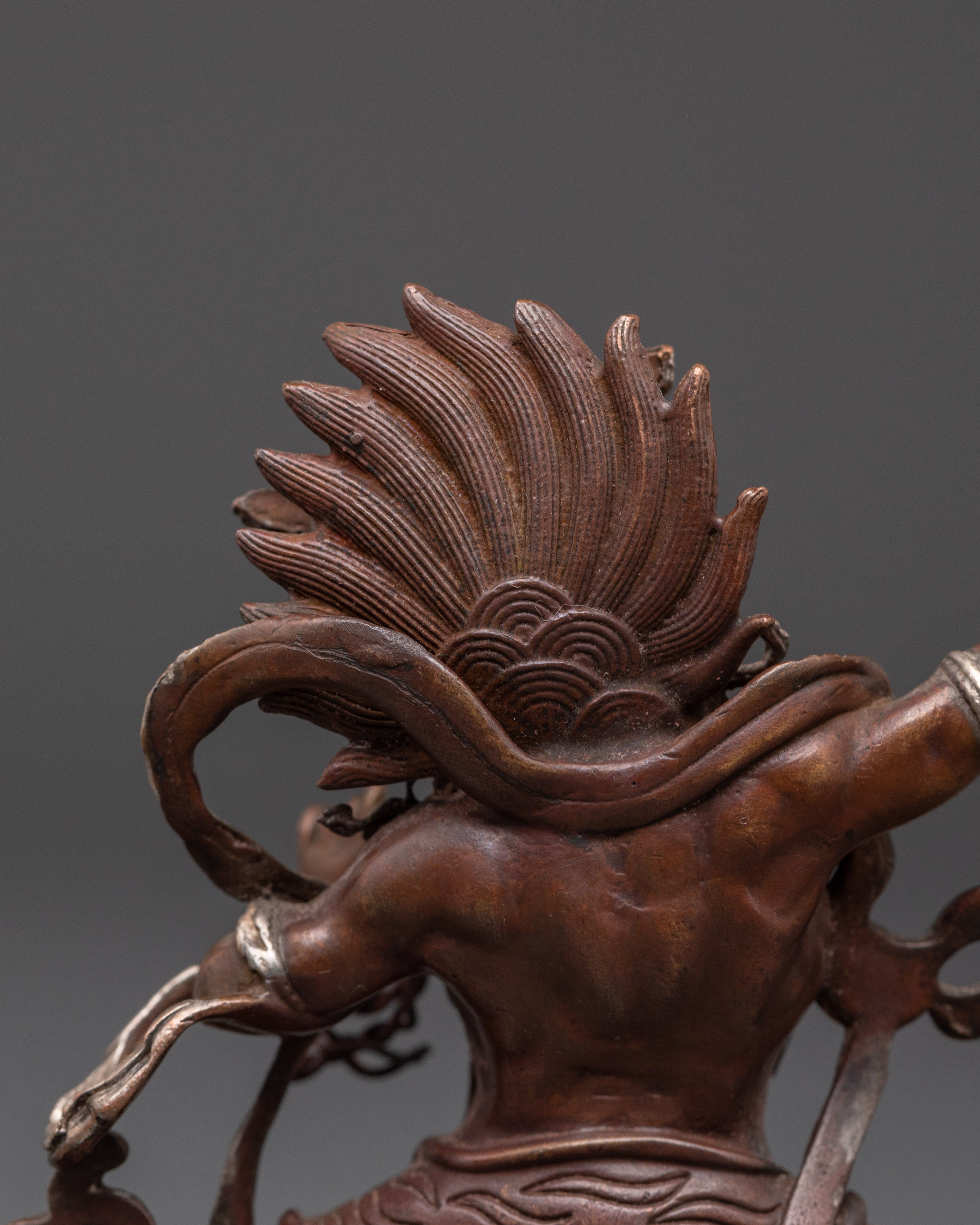 Vajrapani Copper Statue | Buddhist Protector Deity Sculpture