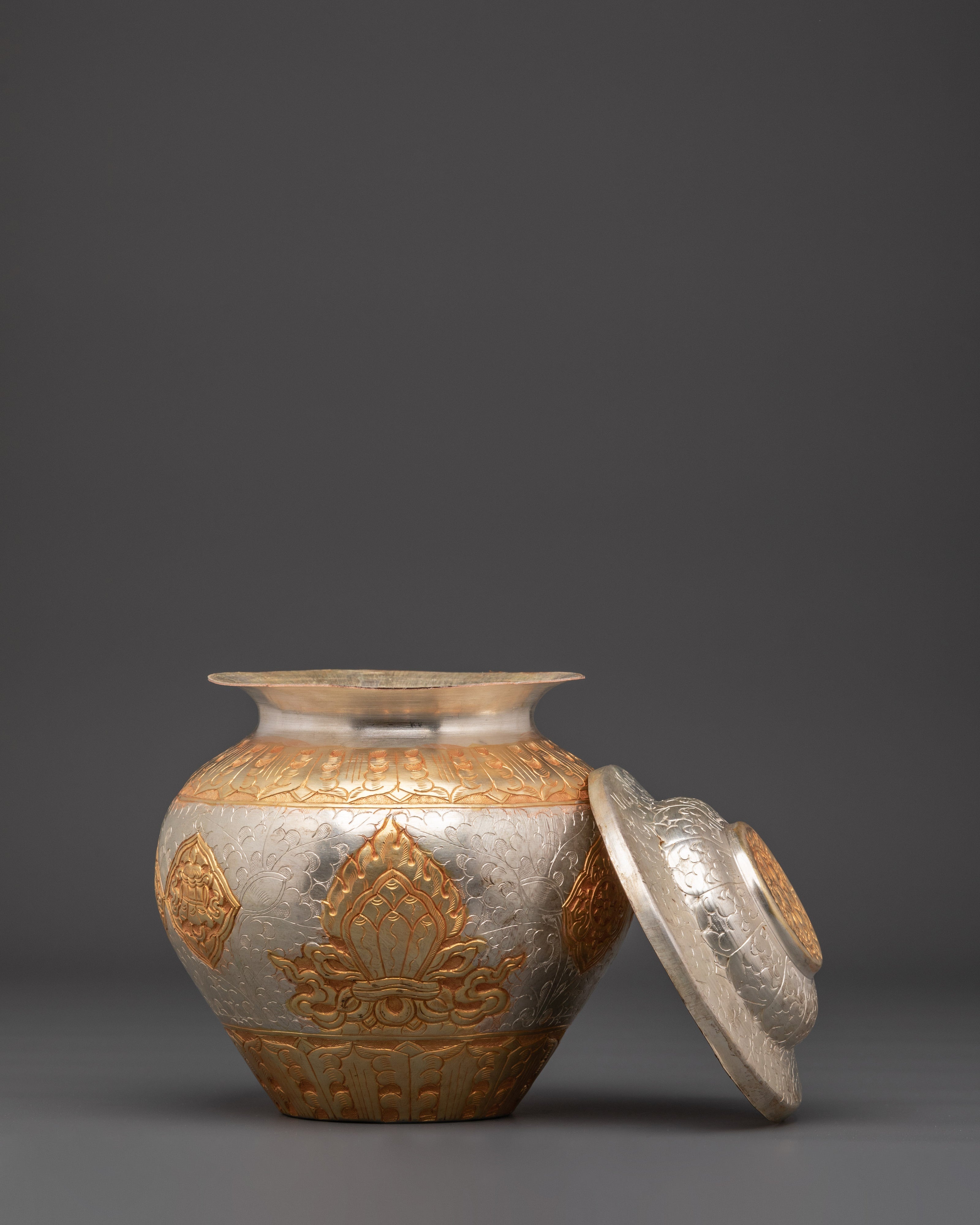 Tibetan Ritual Rice Offering Pot | Prosperity Blessing Jar