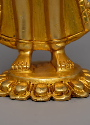 Gold Plated Dipankar Buddha statue | Ancient Buddha Figure