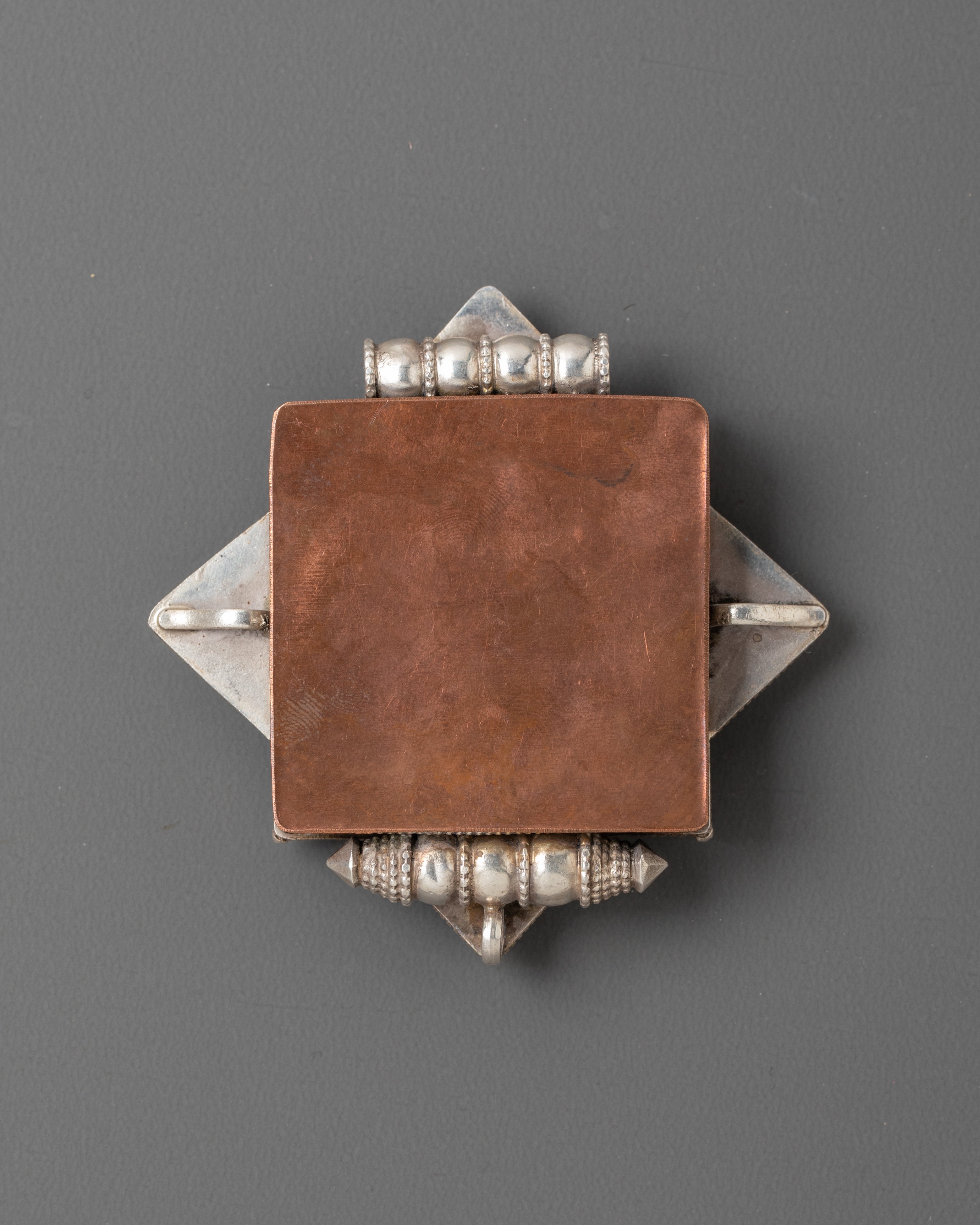 Sacred Lotus Ghau Box Star Design | Tibetan Prayer Amulet Locket