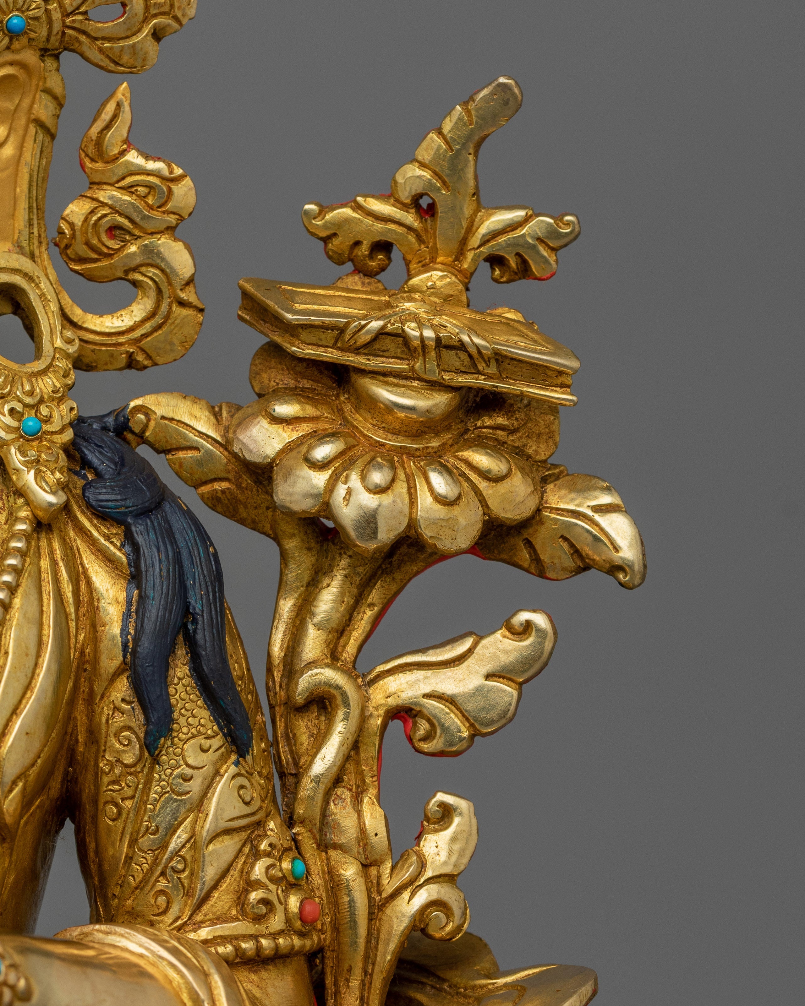 Himalayan Statue of Knowledge Deity, Manjushri | The Deity of Wisdom and Spiritual Insight