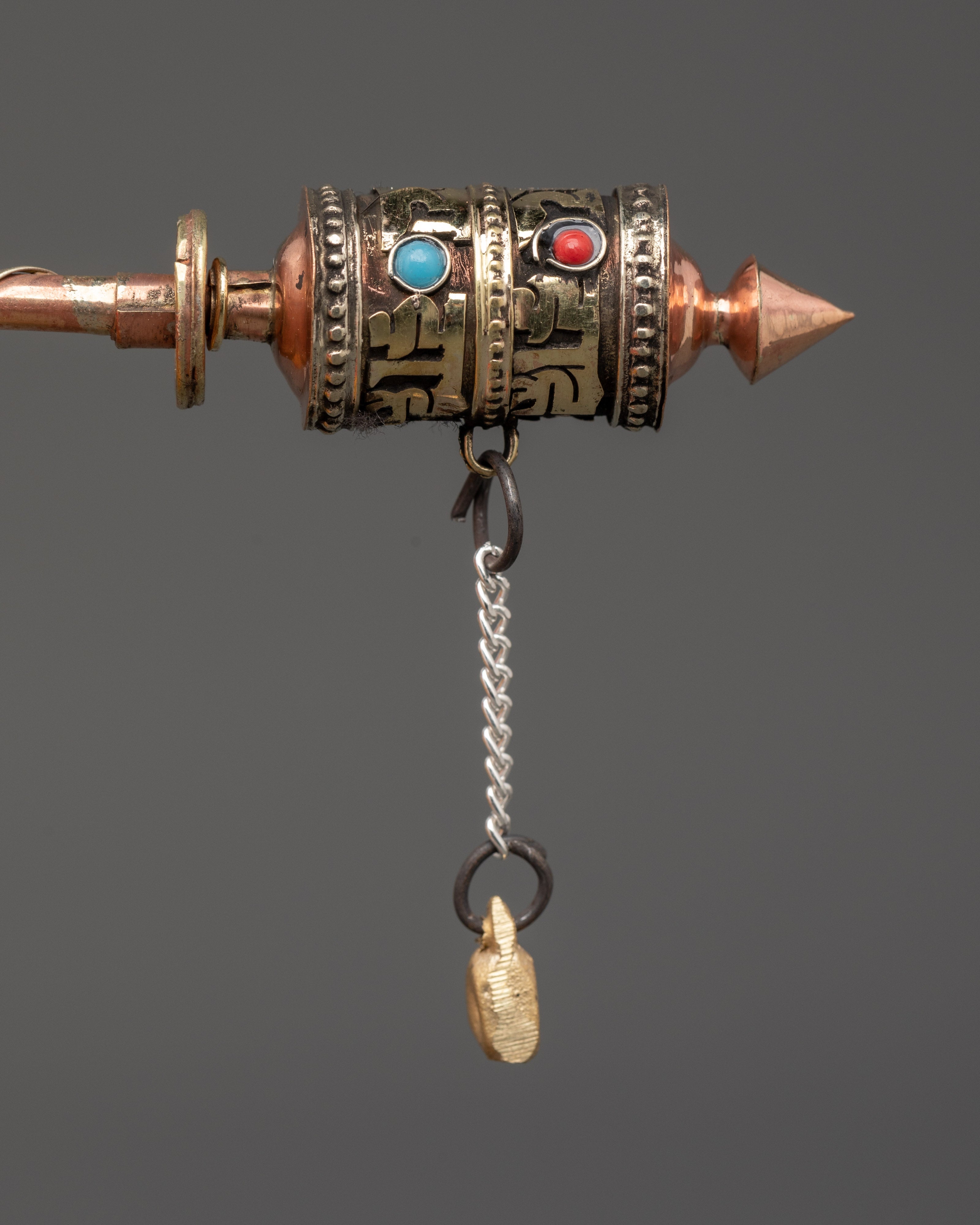 Copper & Brass Tibetan Spinning Wheel | Handcrafted Prayer Wheel