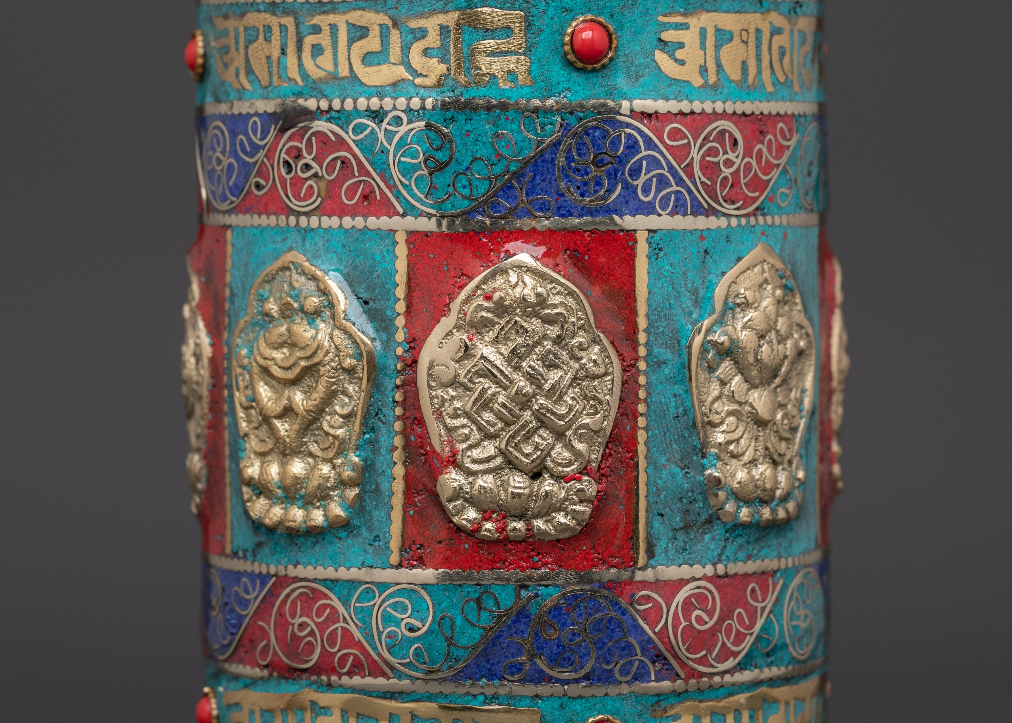 Buddhist Altar Prayer Wheel |  Perfect for Meditation & Rituals