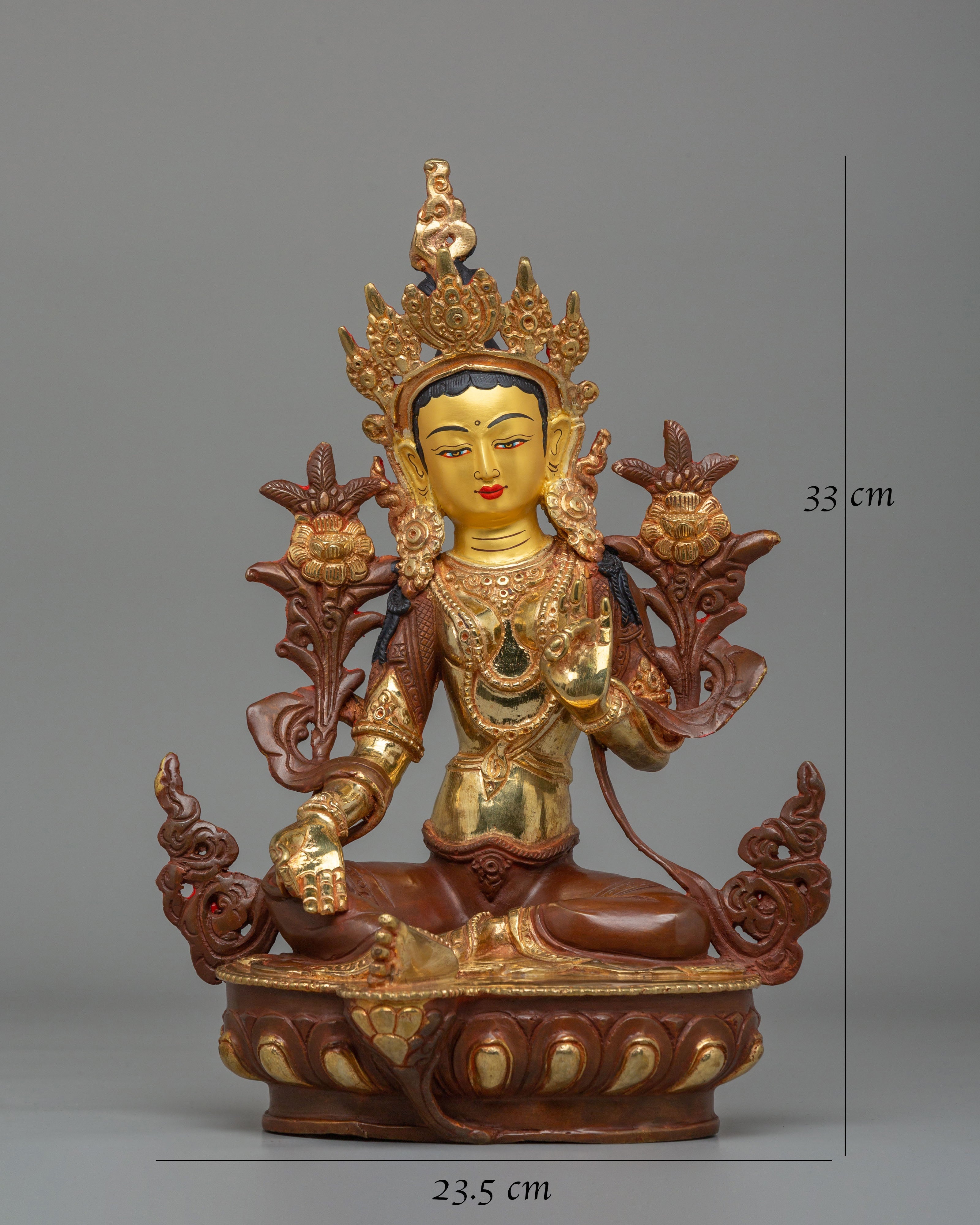 Himalayan Green Tara Goddess Sculpture | A Divine Artwork for Spiritual Harmony