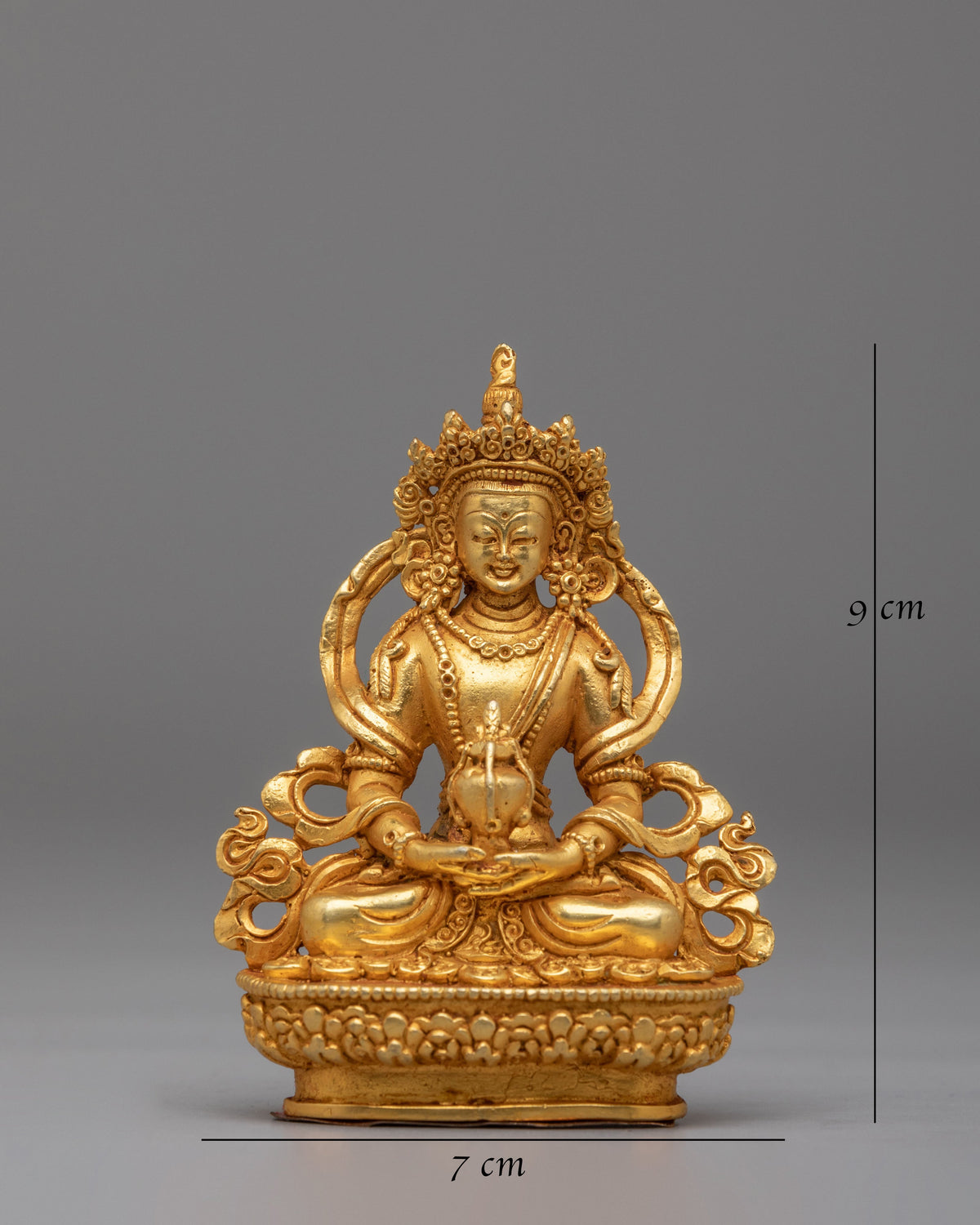 Sacred Amitayus Long Life Buddha Statue | Handmade Tibetan Sculpture