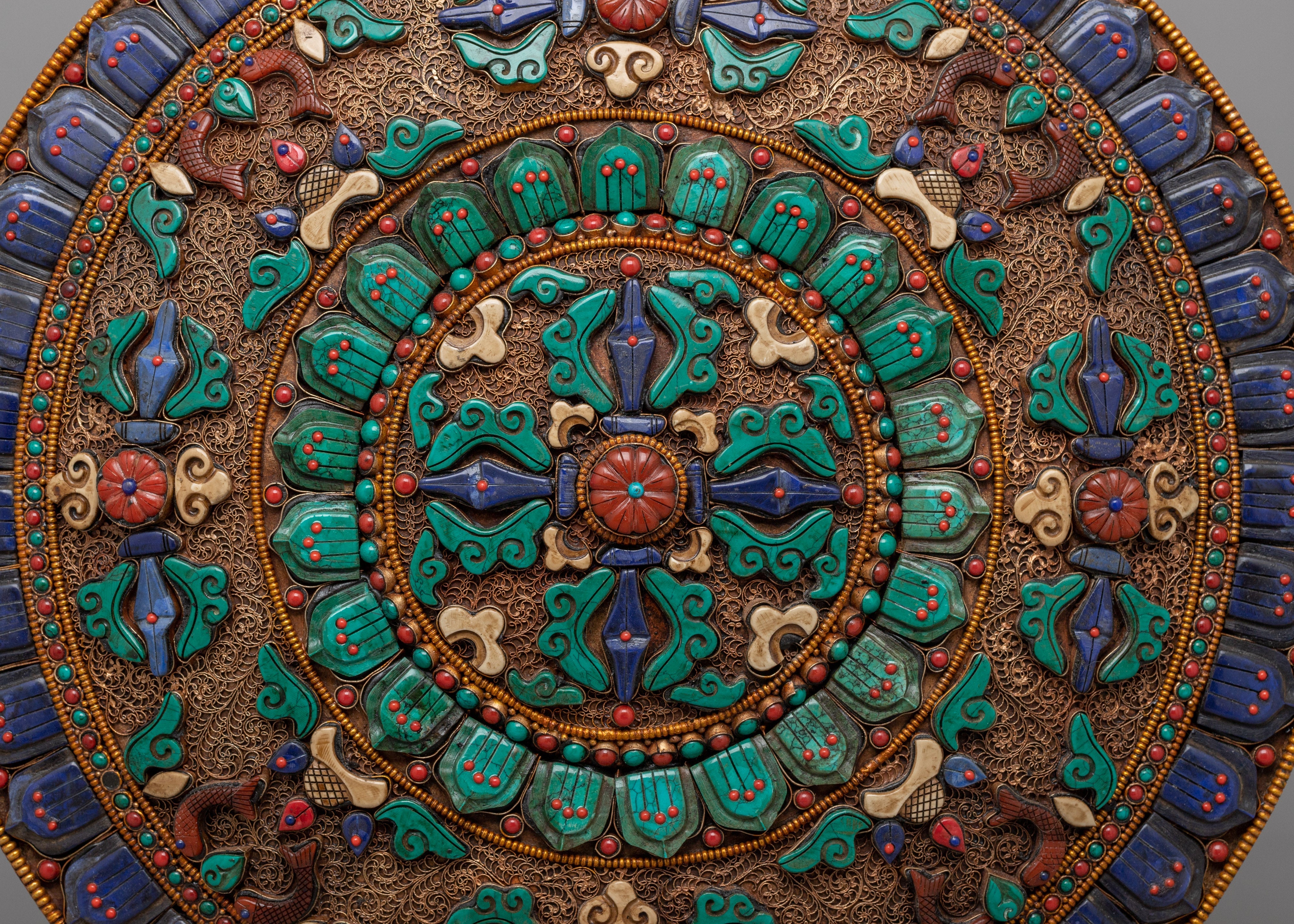 Vishwa Vajra Copper Mandala Wall Art |  A Symbol of Harmony and Spirituality