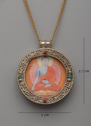 Handcrafted Shakyamuni Buddha Locket | Perfect Spiritual Amulet for Wisdom & Knowledge