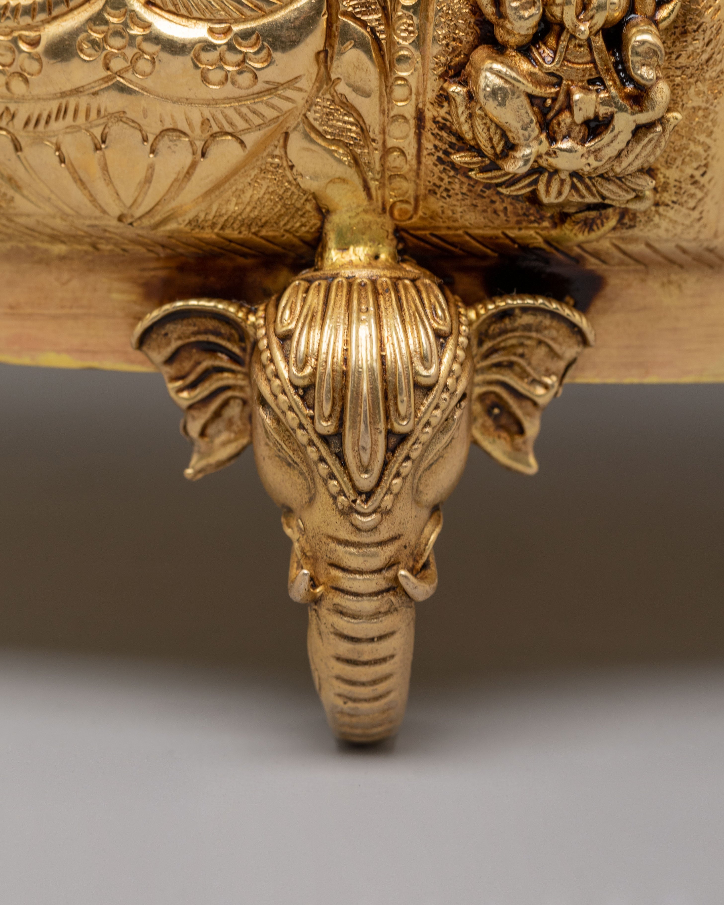 Spiritual Handcrafted Ritual Urli Bowl | Vessel with Elephant Trunk Legs