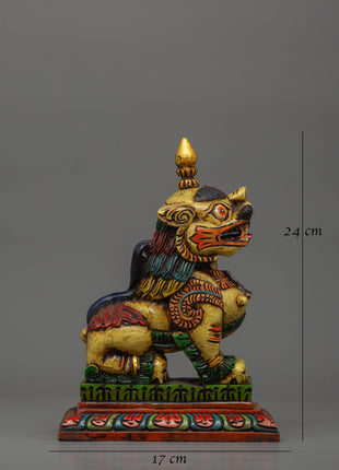 Tibetan Guardian Lion Statue Set | Spiritual Protector & Feng Shui Decor