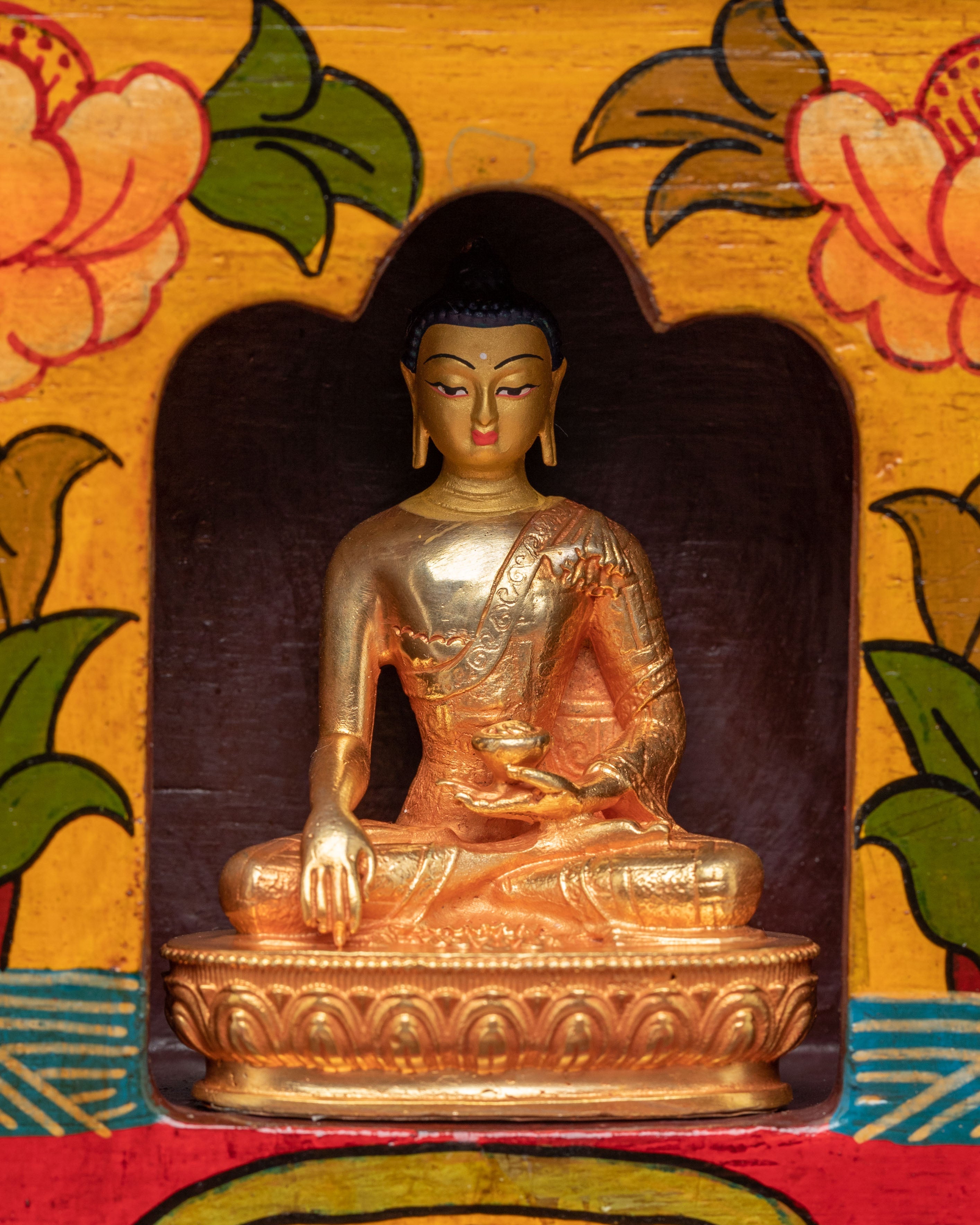 Tibetan Altar Box with Statue | Perfect for Meditation &amp; Spiritual Decor
