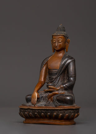 Beautiful Oxidized Copper Shakyamuni Buddha | Spiritual Decor & Buddhist Practice