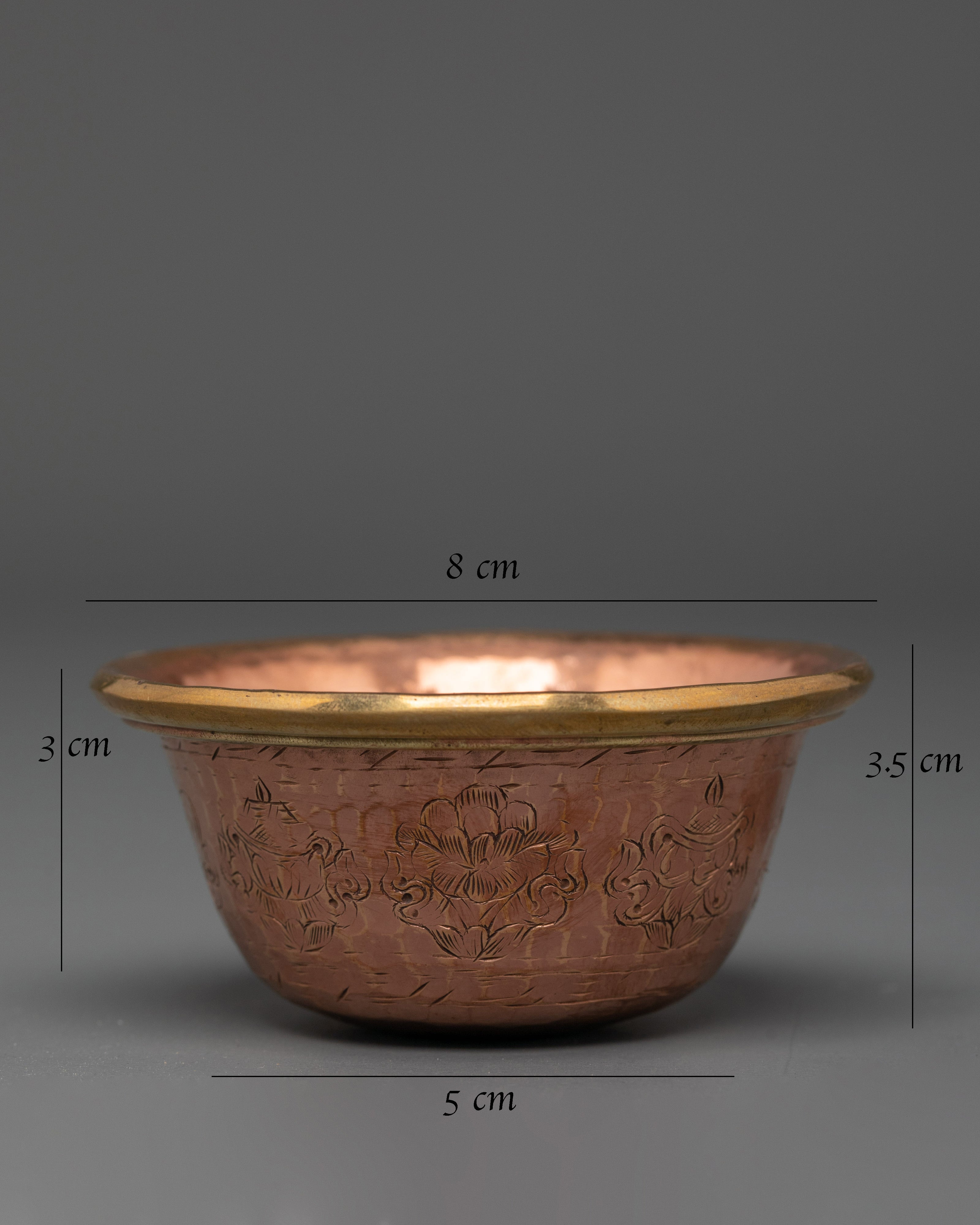 Handmade Spiritual Ceremony Offering Bowl Set | Ritual Copper Bowls for Meditation
