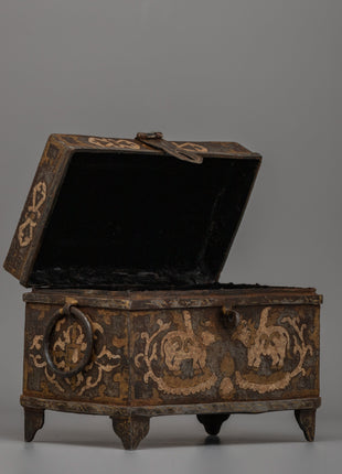 Silver-Plated Tibetan Treasure Box | Sacred Artifact Storage