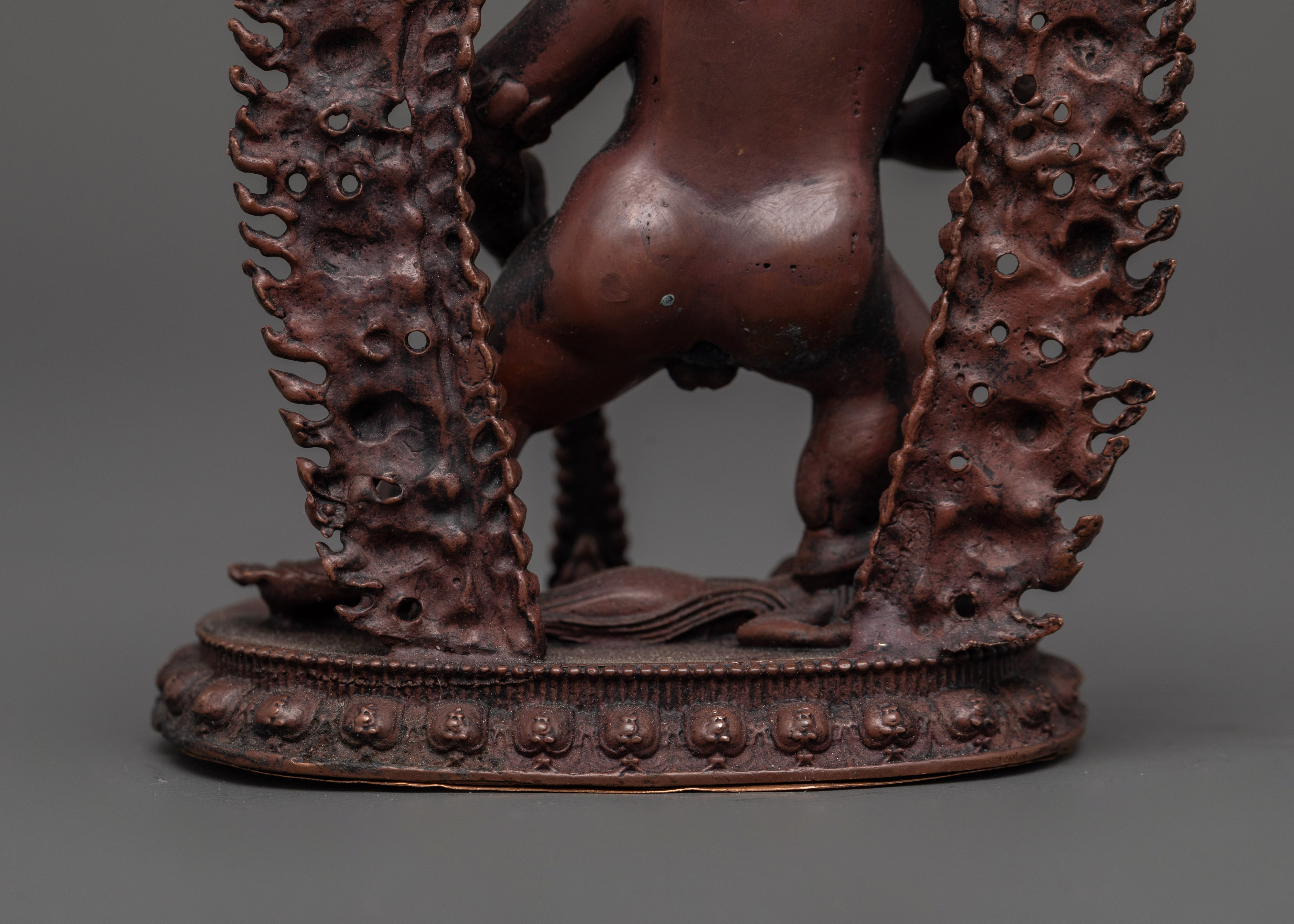 Oxidized Copper Black Dzambhala Statue | Buddhist Wealth Deity for Prosperity & Protection