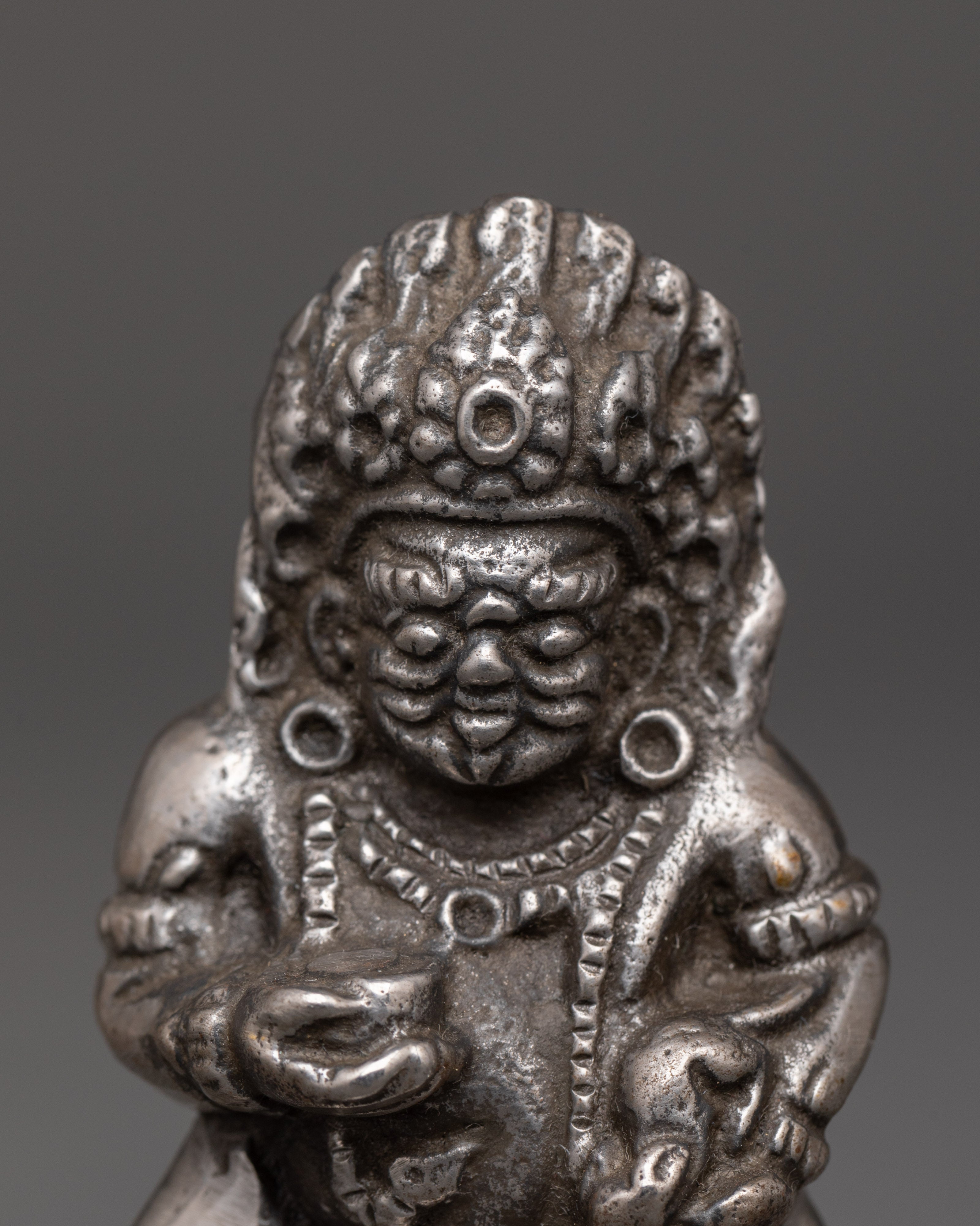 Iron Black Dzambhala statue | Tibetan God of Wealth & Protection